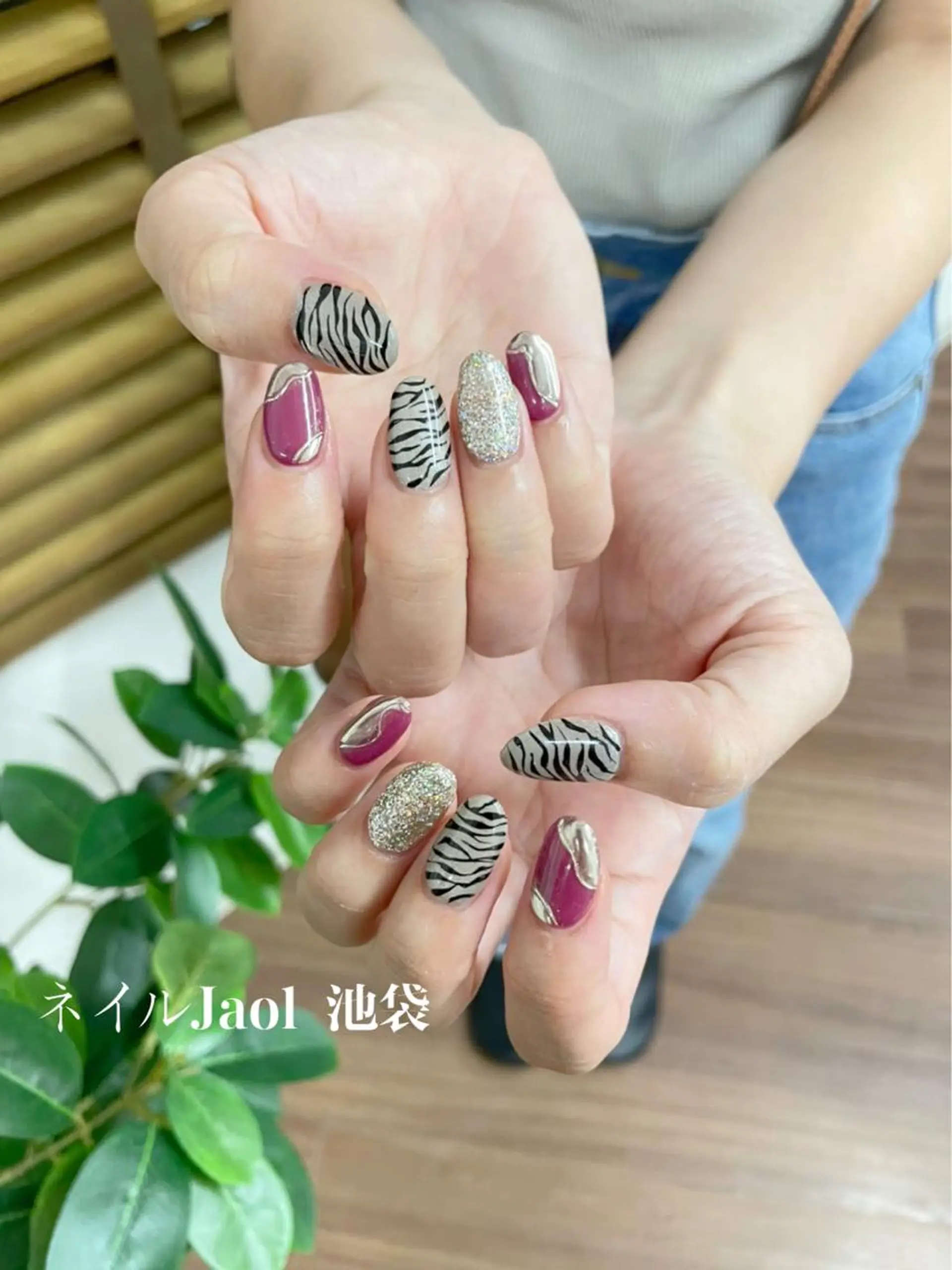 ミディアム nail jaol池袋店所属・ネイルJaol 池袋のネイルデザイン