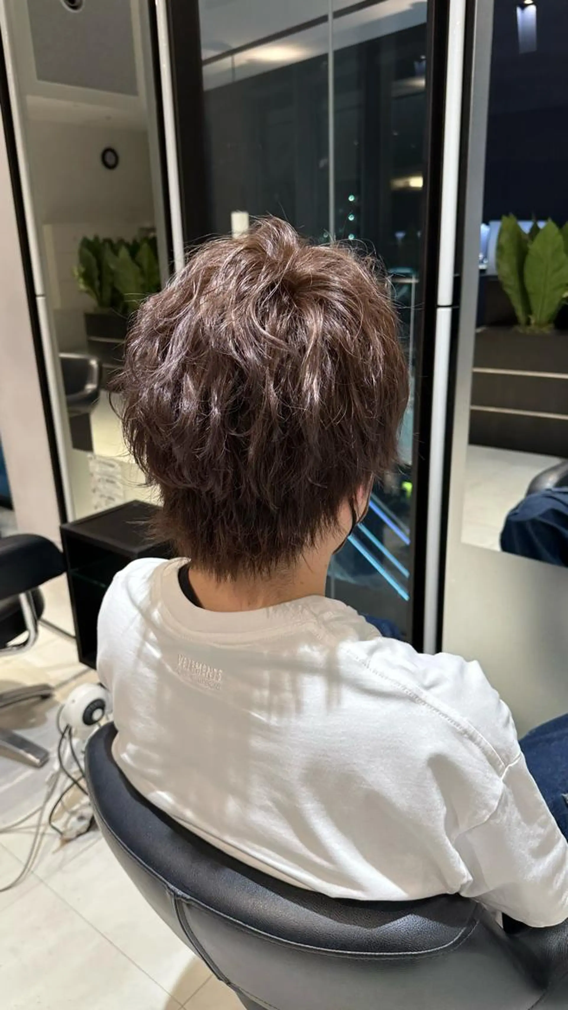 ショート カラー ヘアアレンジ メンズ メンズパーマ バイオレットカラー 山野愛子美容室所属・芳賀 美奈のヘアスタイル