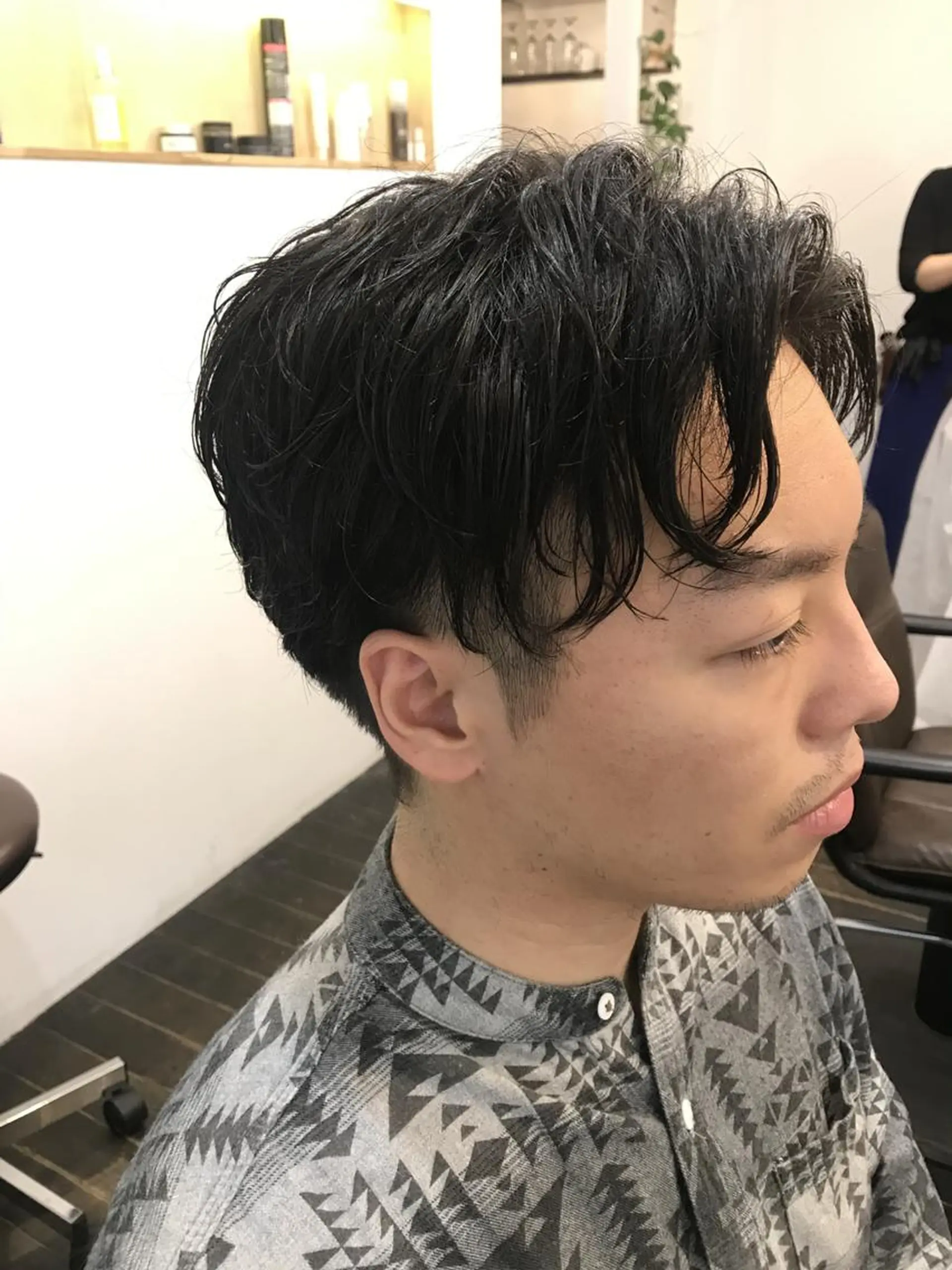 ショート パーマ メンズ カット パーマ 小顔ショート/ボブ/ 川口京佑のヘアスタイル