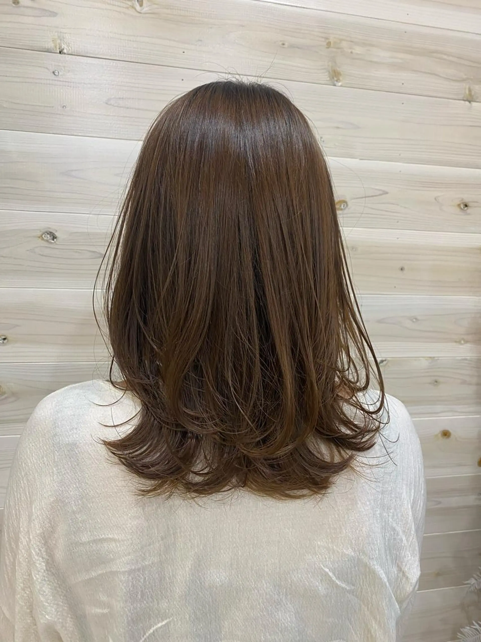 ミディアム くびれヘア 韓国ヘア／艶カラー minamiのヘアスタイル