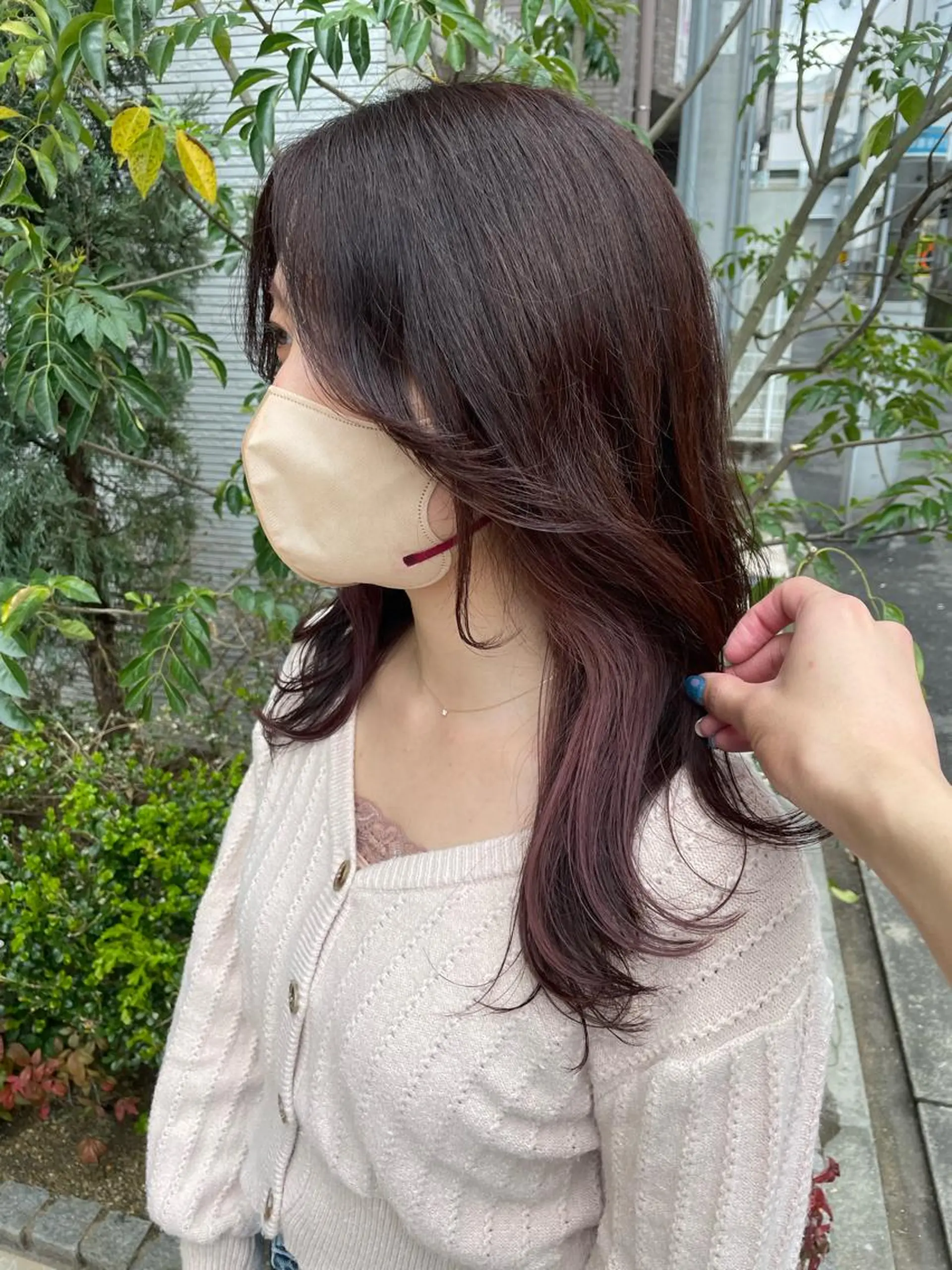 ロング ピンクラベンダー 亀川蓮 Agu hairのヘアスタイル