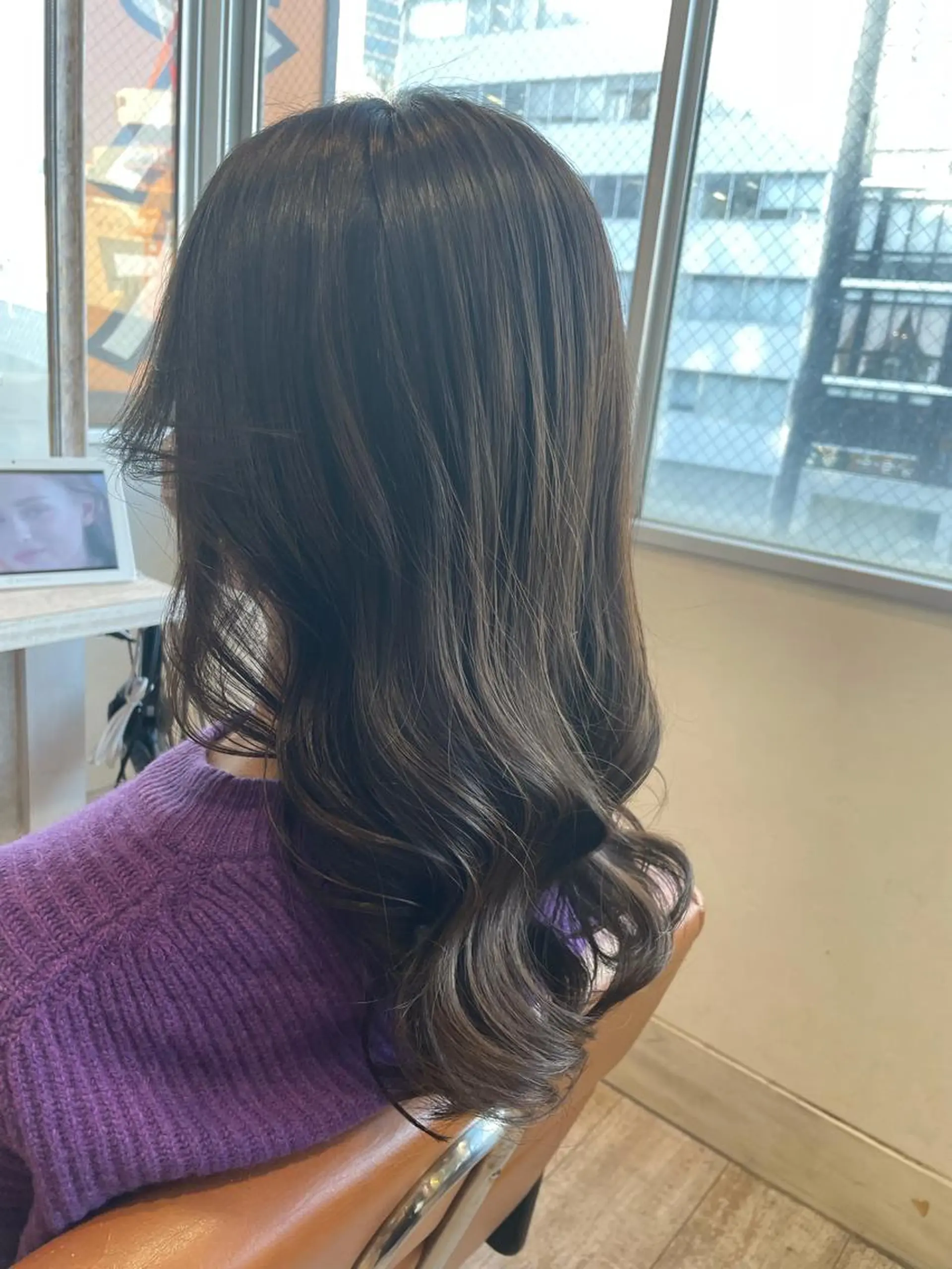 セミロング カラー ヘアカラー トリートメント Agu hair verse所属・小顔/似合わせカット 杉山莉菜のヘアスタイル