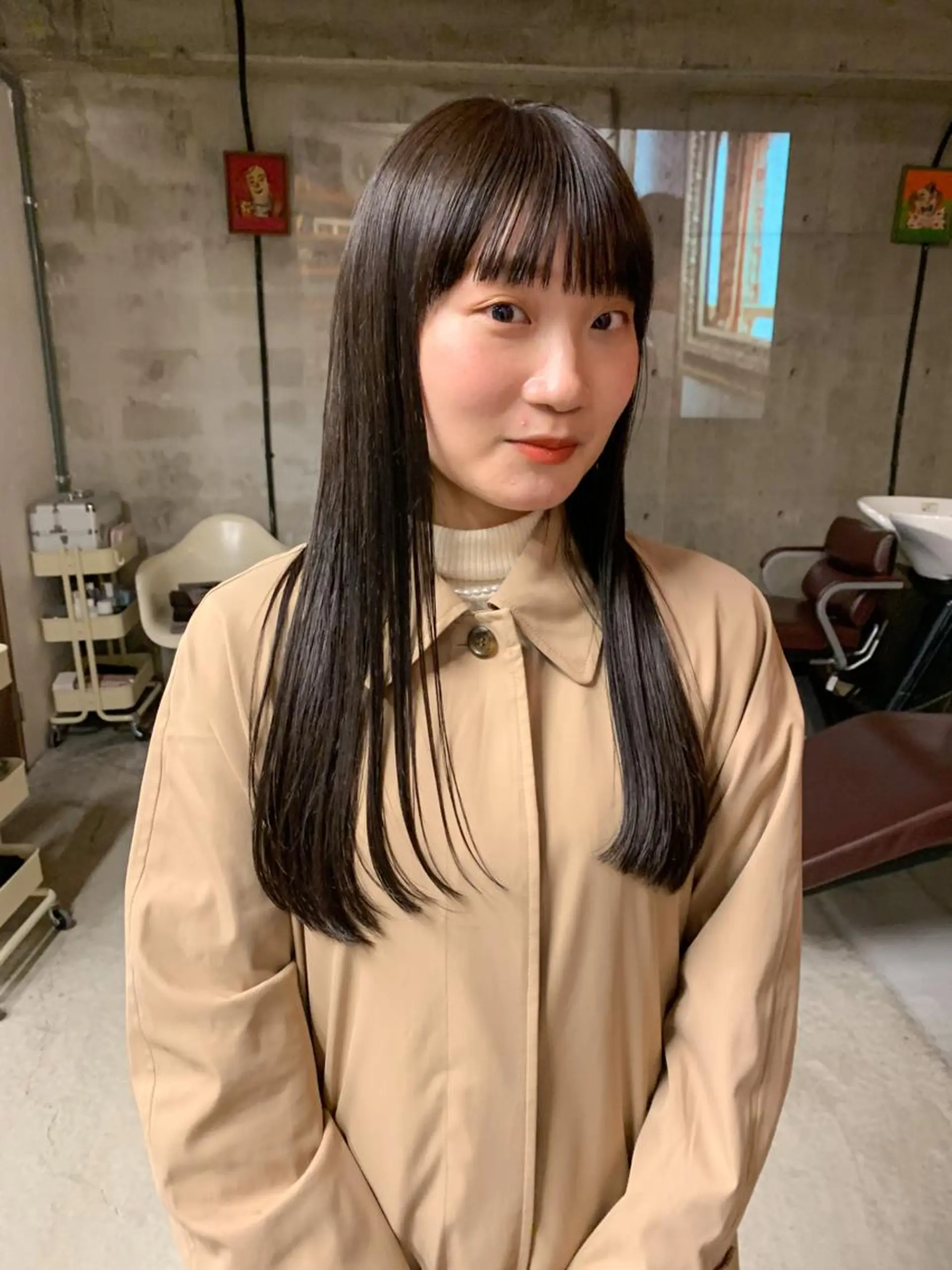 ロング カラー パーマ/レイヤー 岩山丈一郎のヘアスタイル