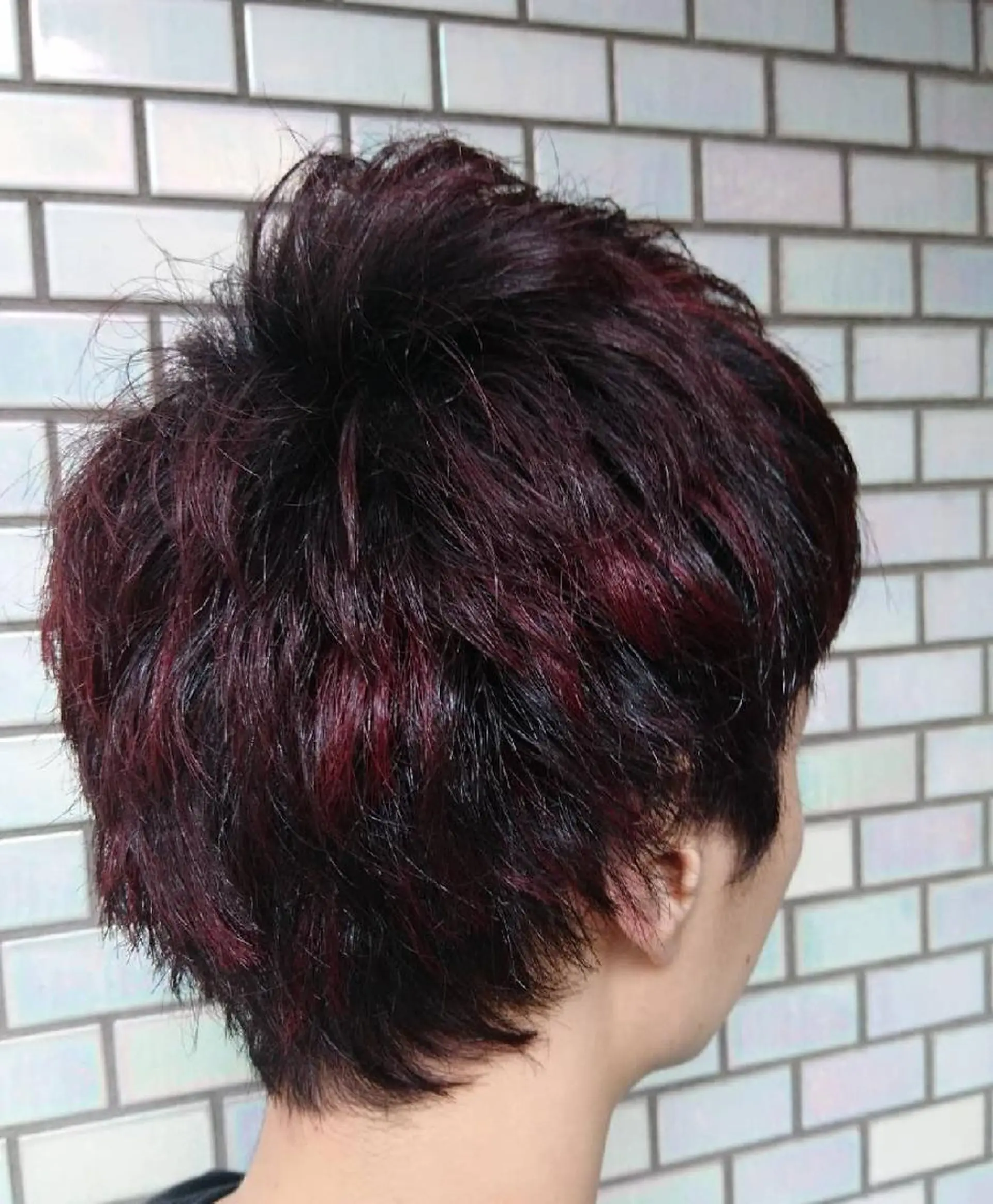 ショート カラー ブリーチ ハイライトカラー レッドカラー ハイライト 社内カット講師・店長 菅原賢一のヘアスタイル