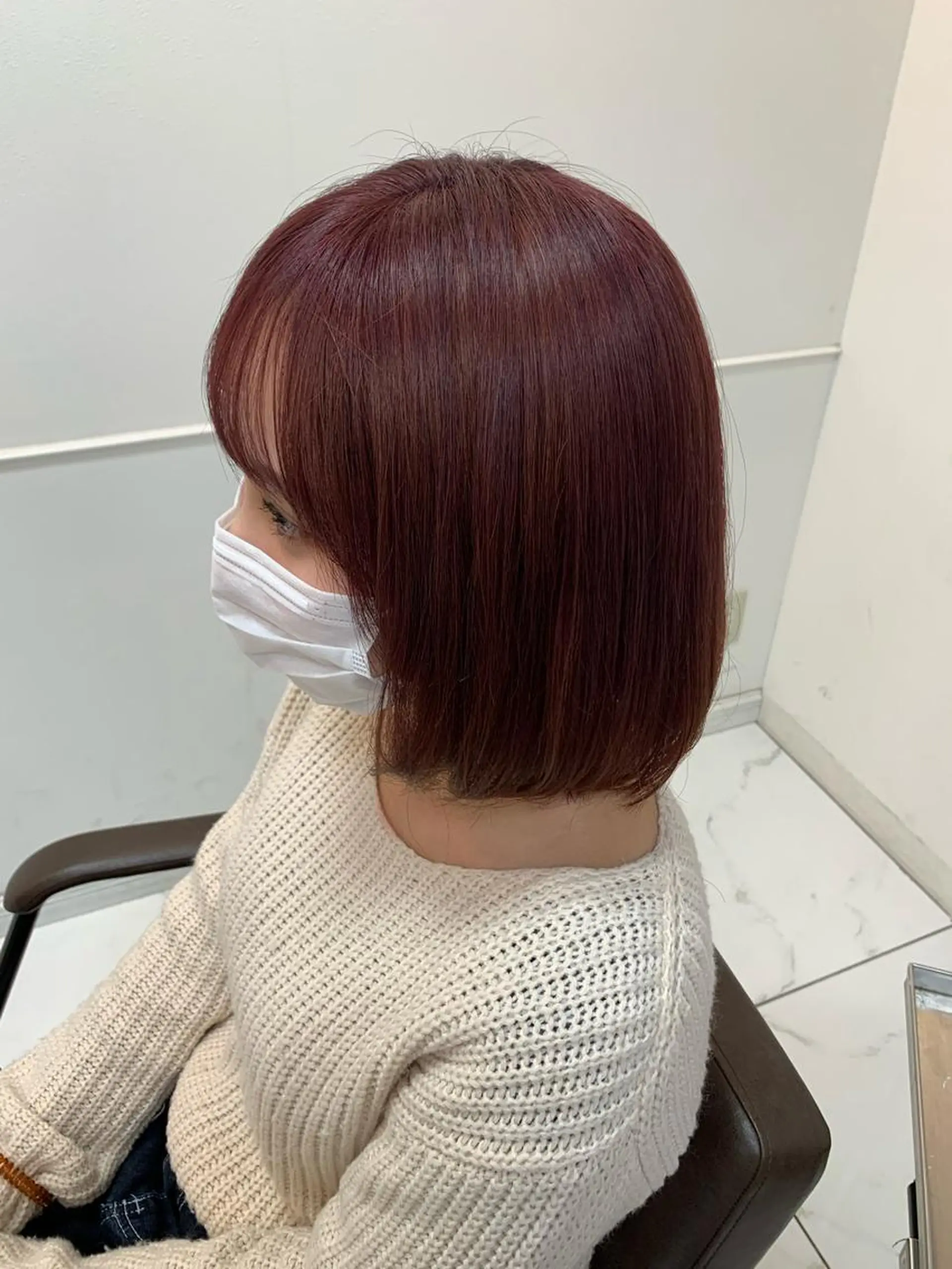 ショート カラー ピンクカラー GRANDEUR 奥澤のヘアスタイル
