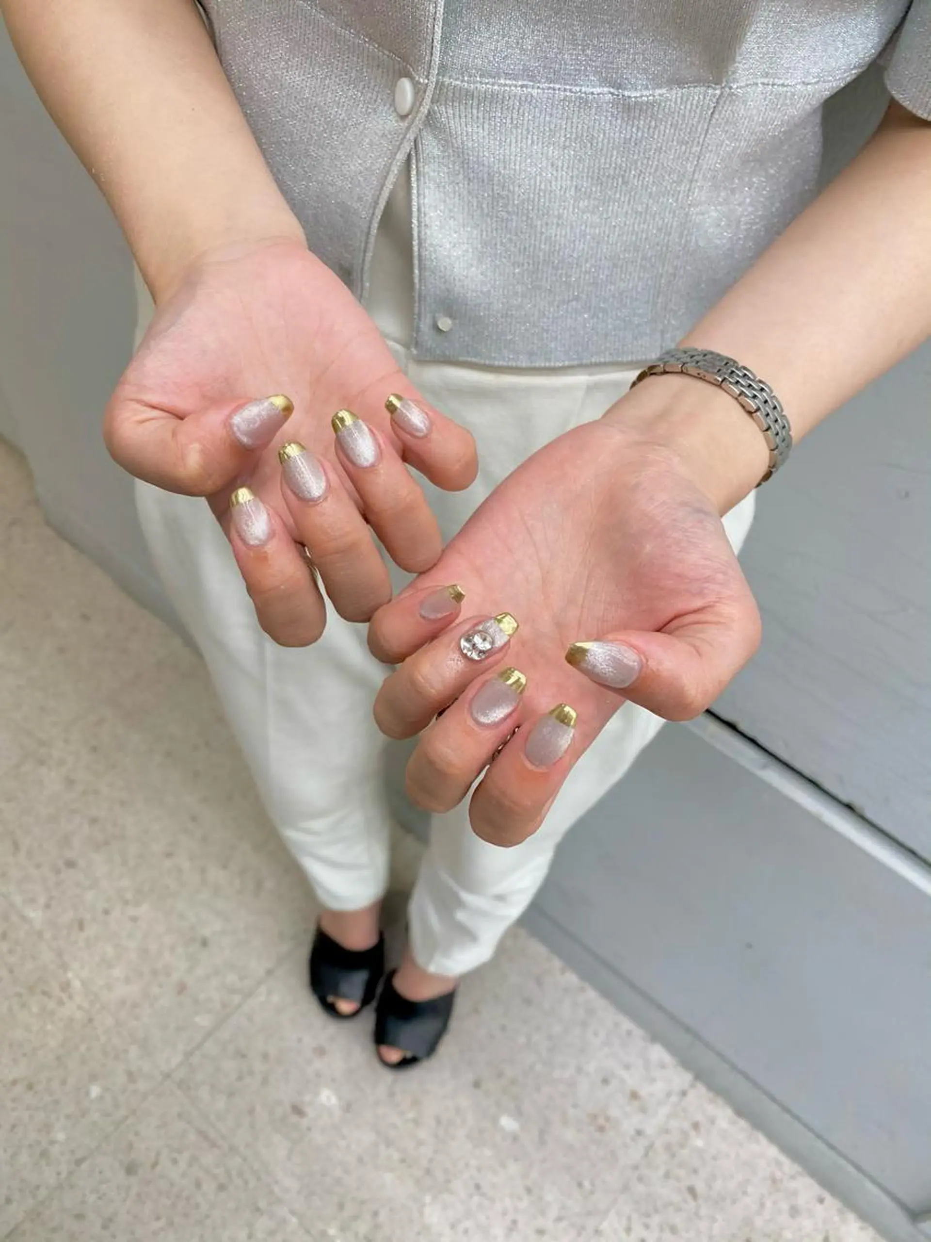 ネイル ハンドネイル 京都レイヤーカット/ 縮毛矯正/羽柴りくのヘアスタイル