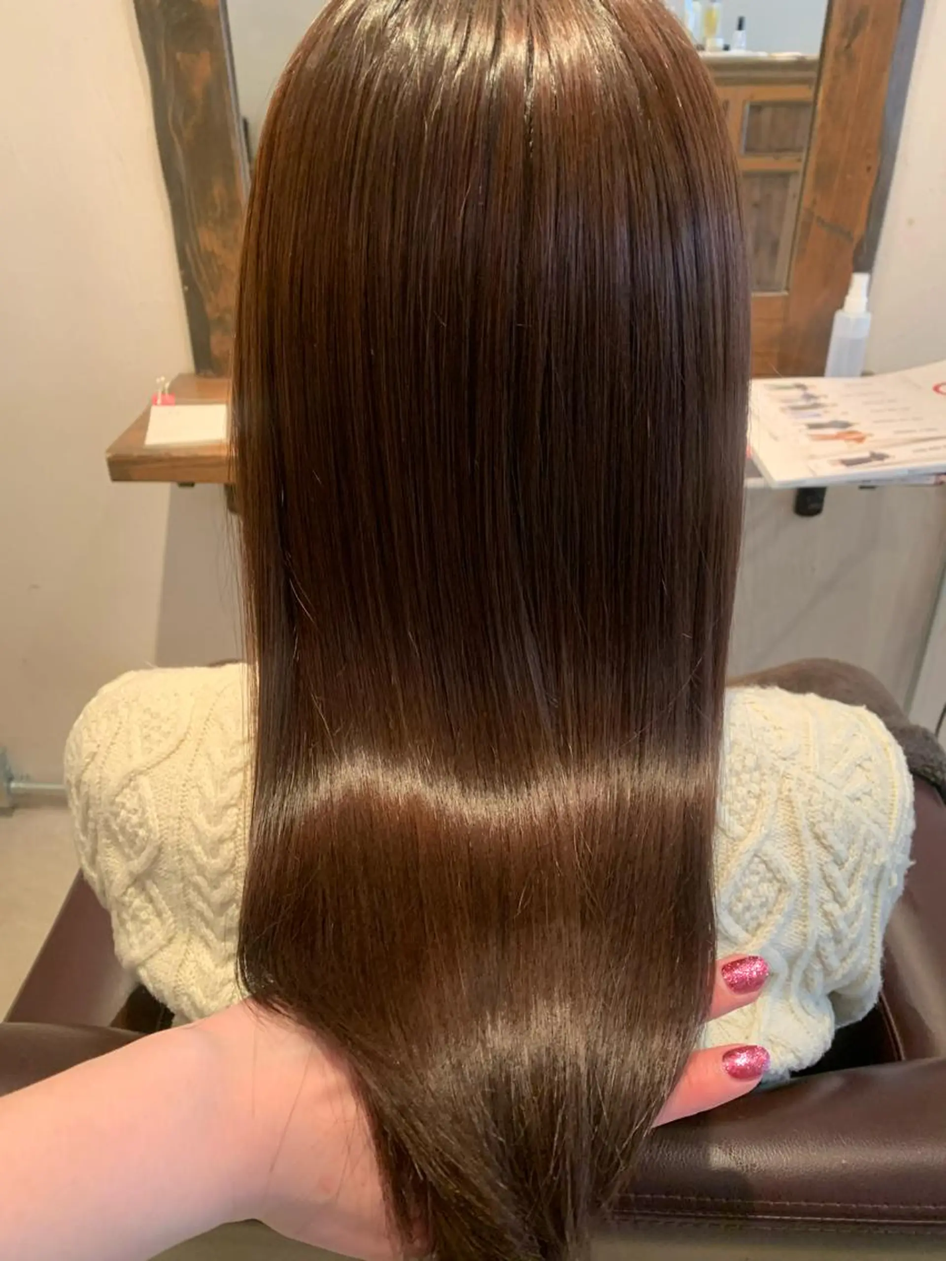 ロング カラー 透明感/オリーブ/ グレージュ/YUKAのヘアスタイル