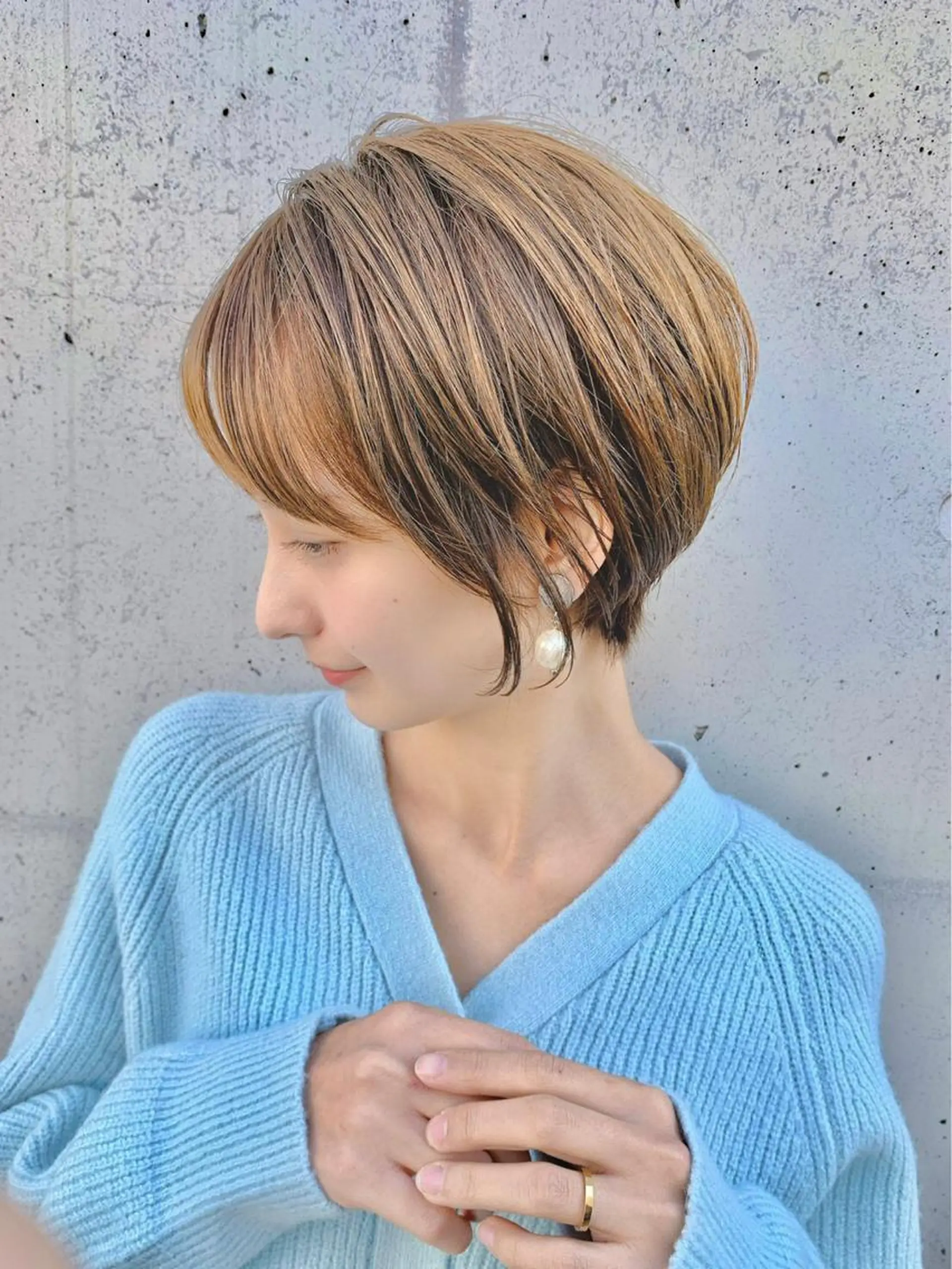 ショート カラー ヘアアレンジ くびれヘア ショートヘア ❣️韓国レイヤー ❣️渡部晃輝のヘアスタイル