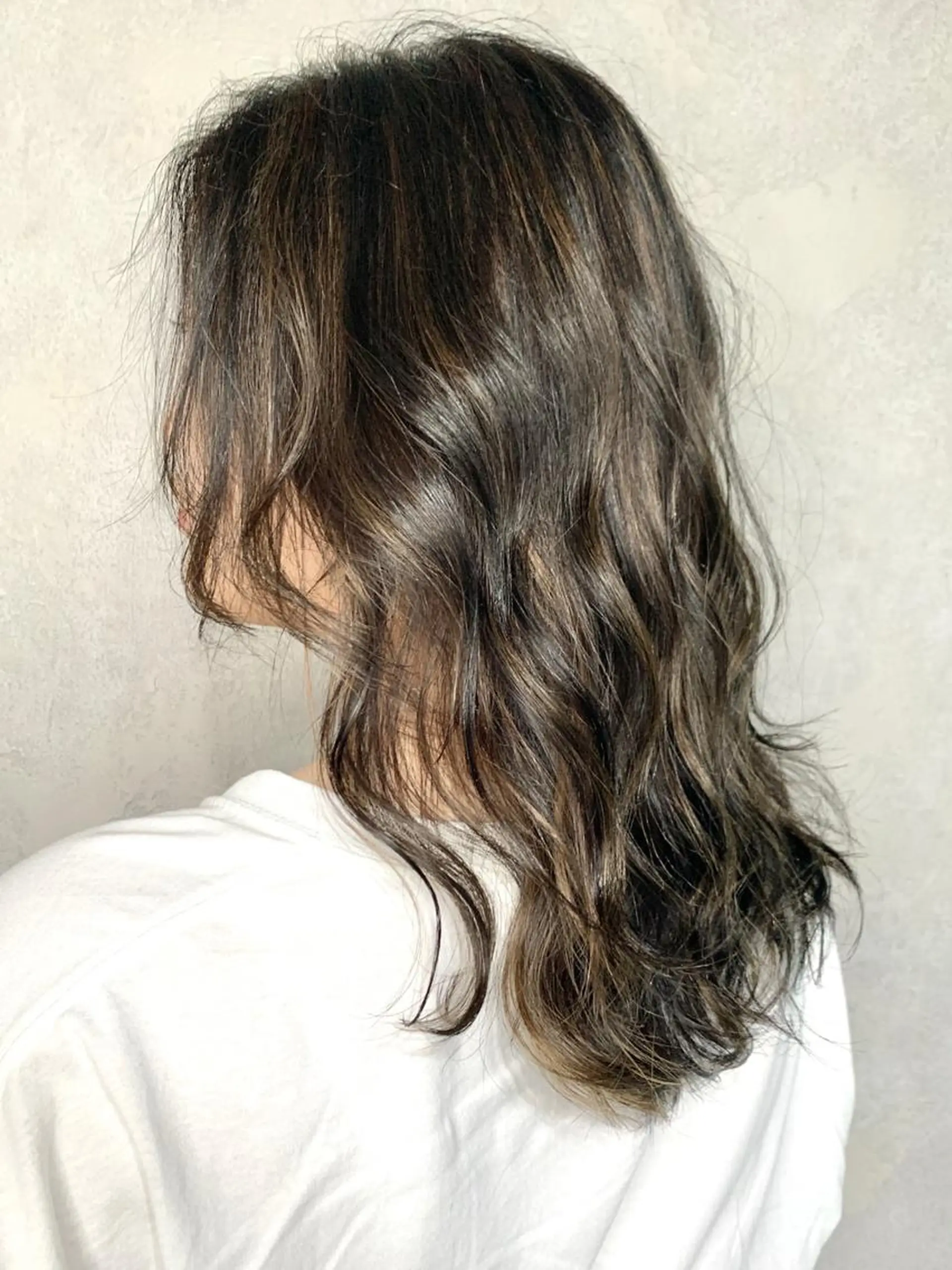 セミロング カラー ヘアカラー トリートメント 岡崎勇人/レイヤー/ 韓国/ケラチンTRのヘアスタイル