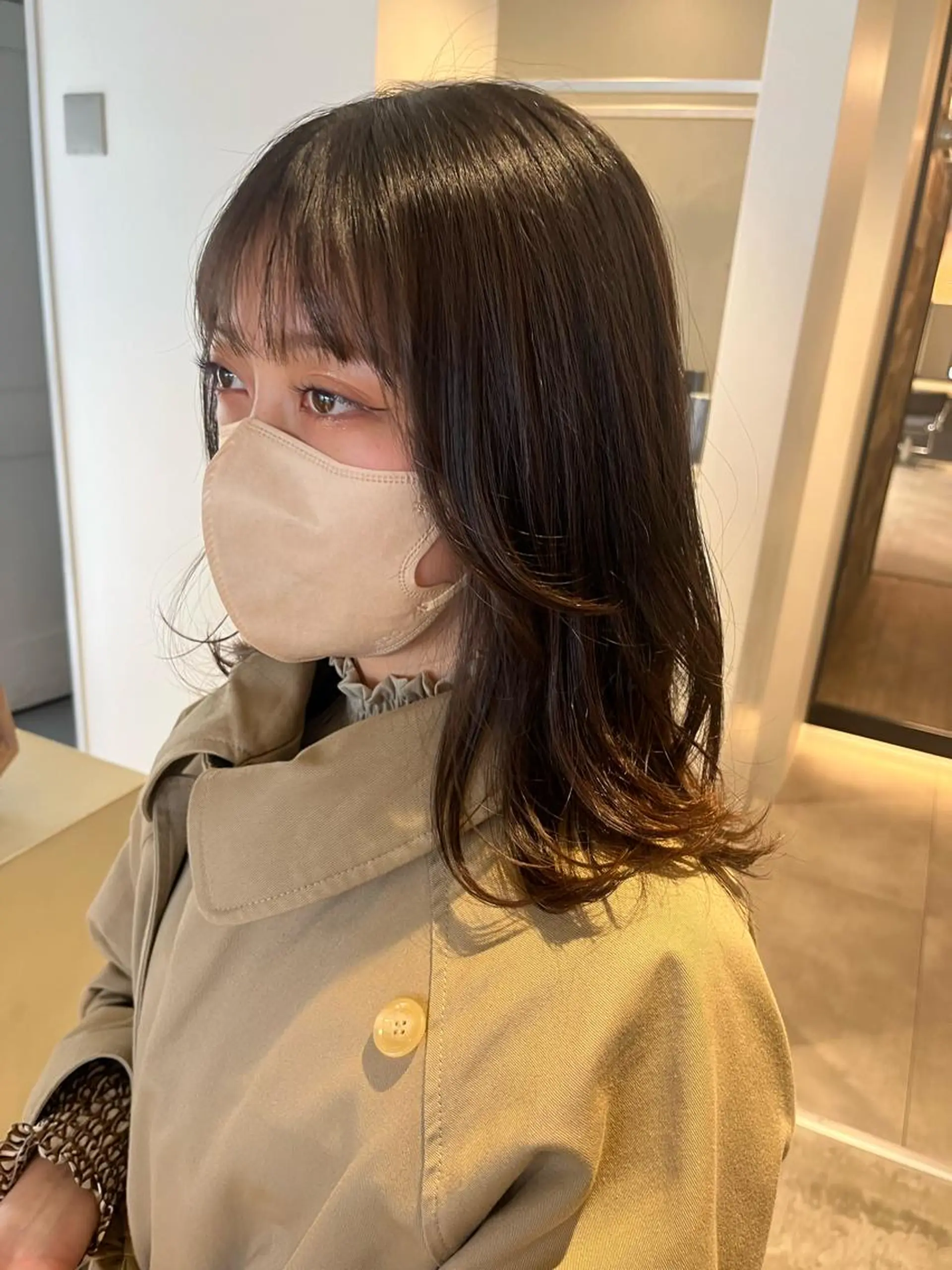 ミディアム 頭皮につけないカラー /白髪ぼかし/実加永のヘアスタイル