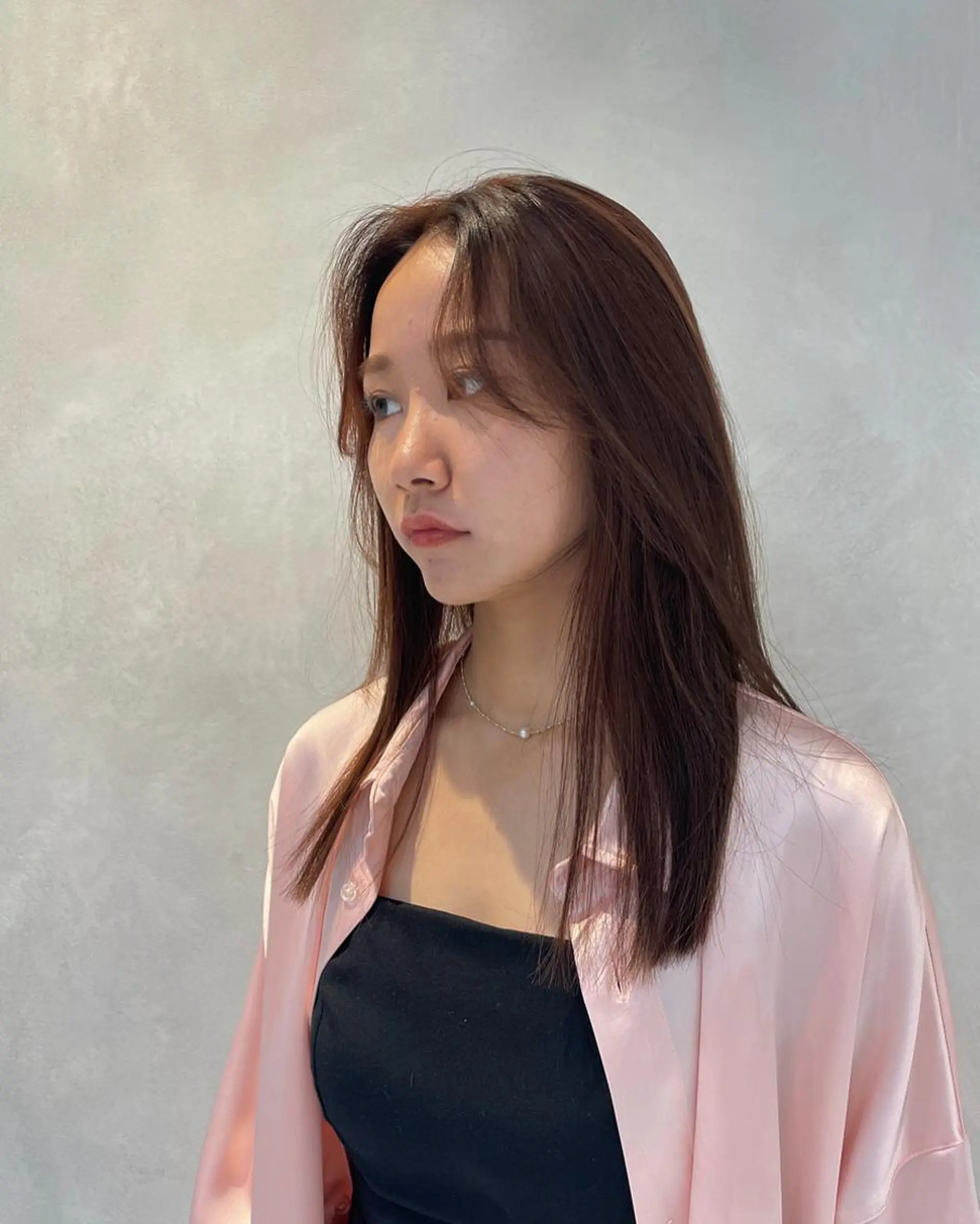 ロング カラー ブリーチ ブラウンカラー ブリーチなしカラー オレンジ オレンジブラウン 若林 良のヘアスタイル