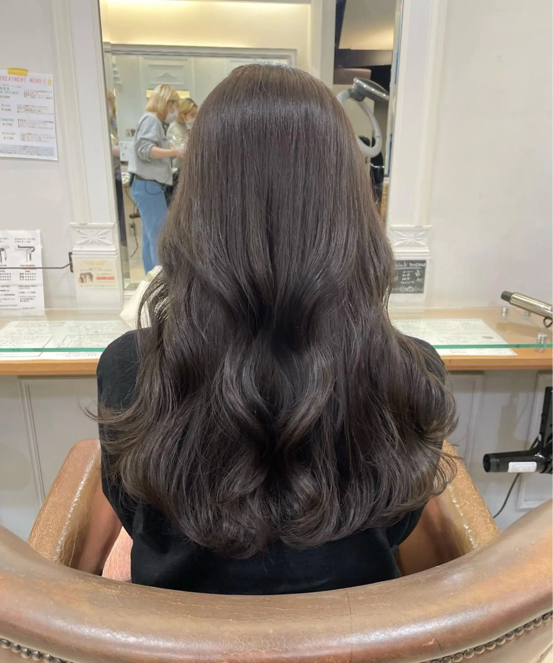 ロング カラー アッシュ アッシュグレー ショコラグレージュ グレージュ オリーブグレージュ 横浜/レイヤーカット /韓国ヘア/佐藤記正のヘアスタイル