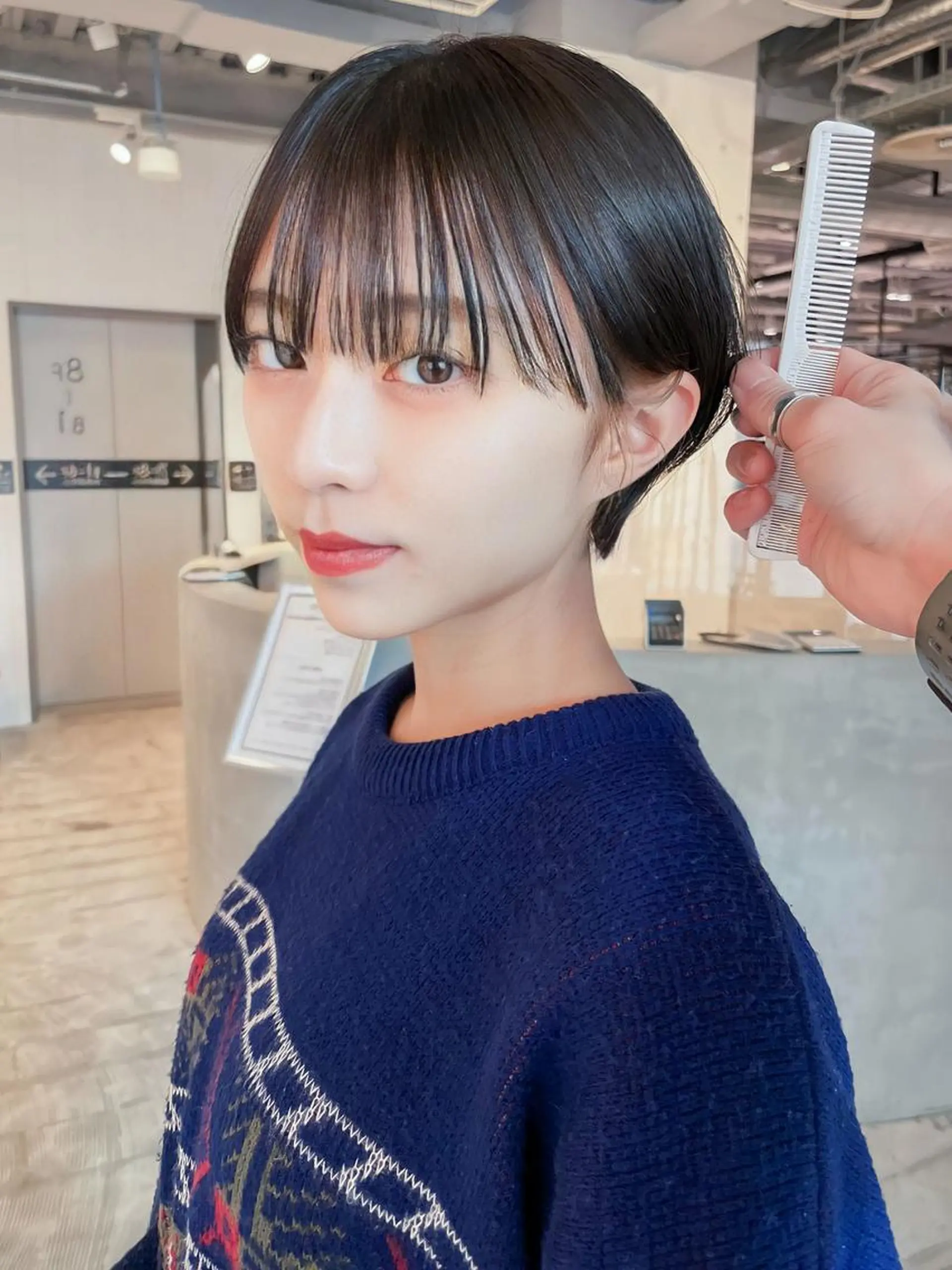 ショート カラー パーマ ヘアアレンジ ショートヘア カット ヘアカラー トリートメント ITby ALBUM 北千住店のヘアスタイル