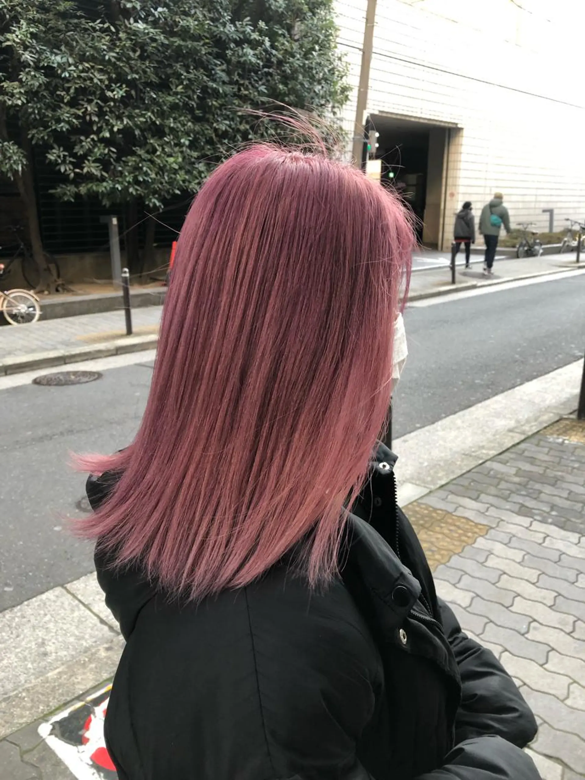 ミディアム カラー ピンクカラー alpha. カラーエクステ下妻のヘアスタイル