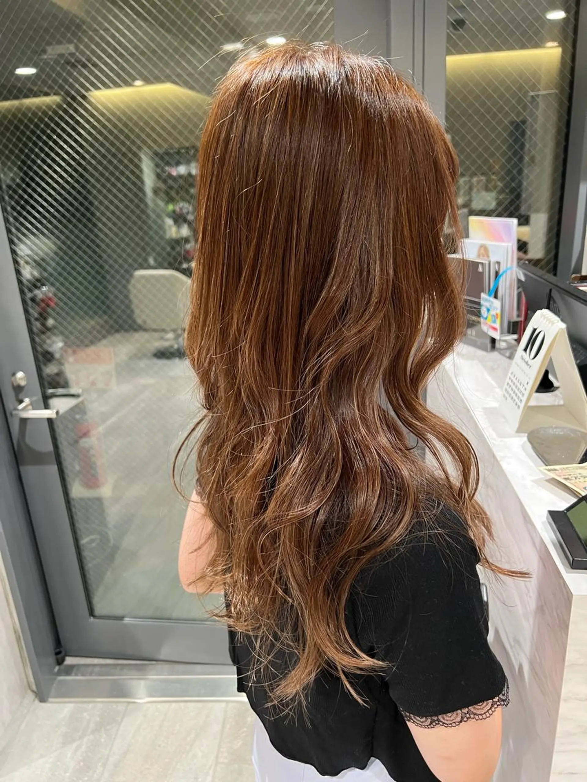 ロング カラー ベージュカラー ハイライトカラー ハイライト ブリーチなしカラー RURI🩵のヘアスタイル