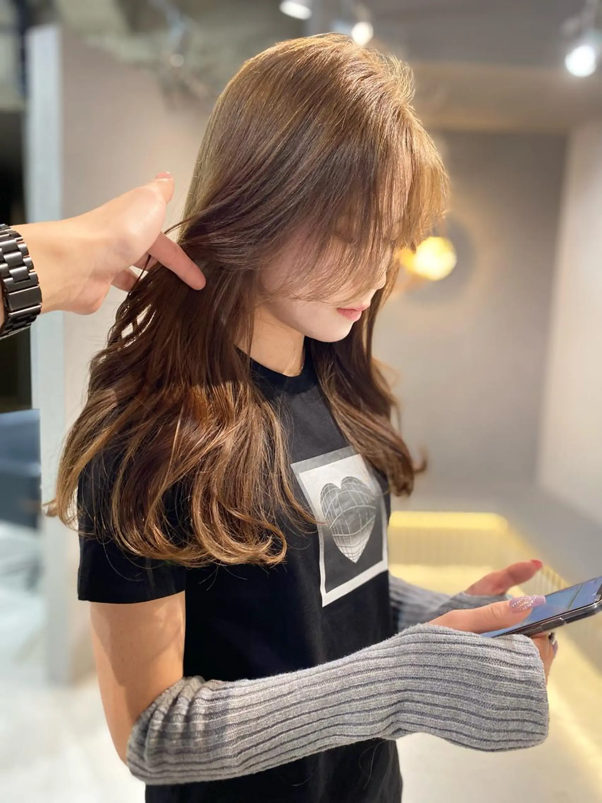 ロング 23°NADAUN所属・岐阜1番韓国ヘア/ 星羅/23°のヘアスタイル