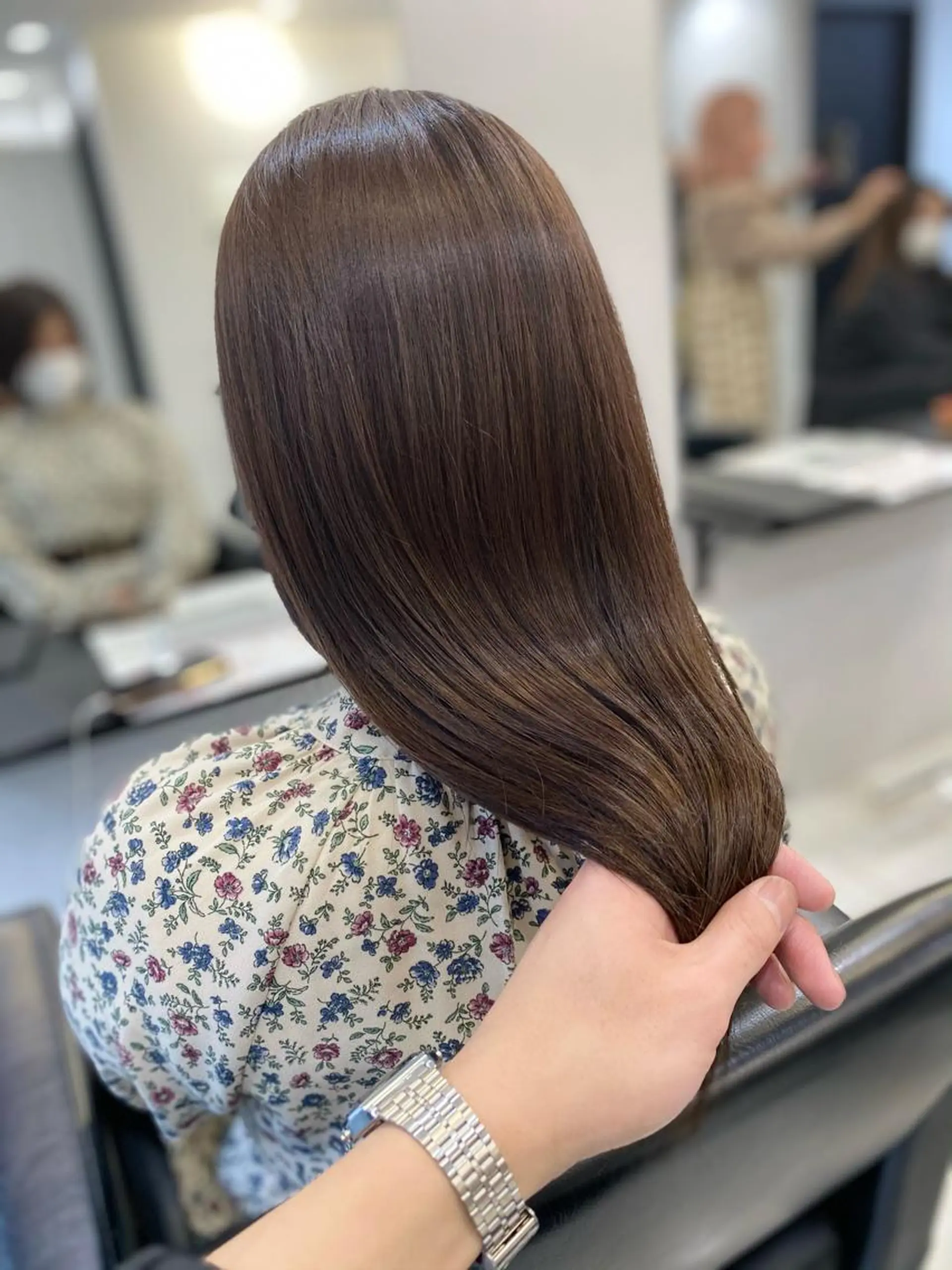 ロング カラー ブラウンカラー ピンクカラー ピンクブラウン opus 店長大和 レイヤー/赤み消しのヘアスタイル