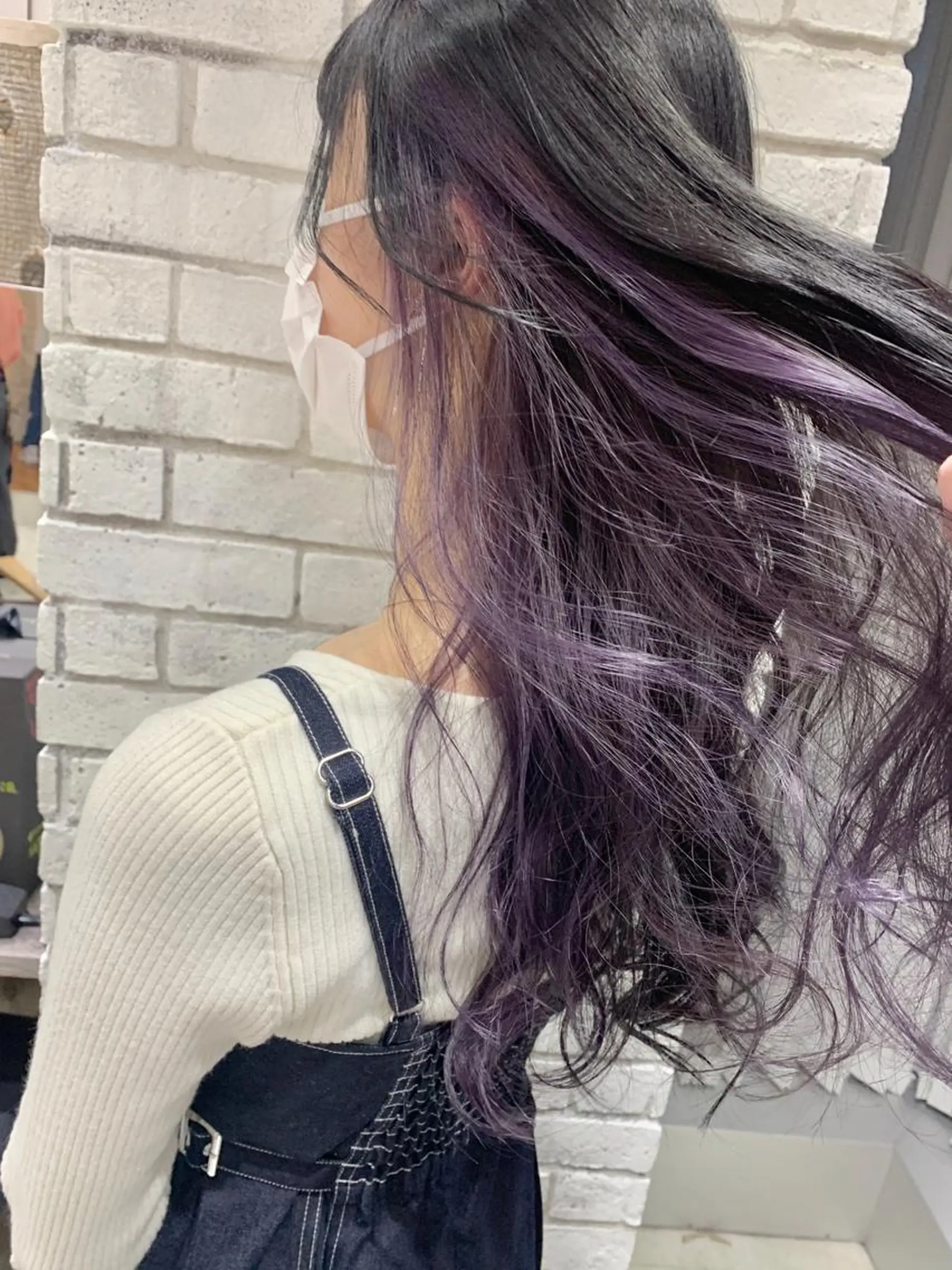 ロング カラー パーマ ヘアアレンジ アディクシーカラー グレージュ インナーカラー パープルカラー パープルグレージュ ヘアカラー トリートメント filo byFeria渋谷所属・縮毛矯正/美髪 髪質改善/石田幸輔のヘアスタイル