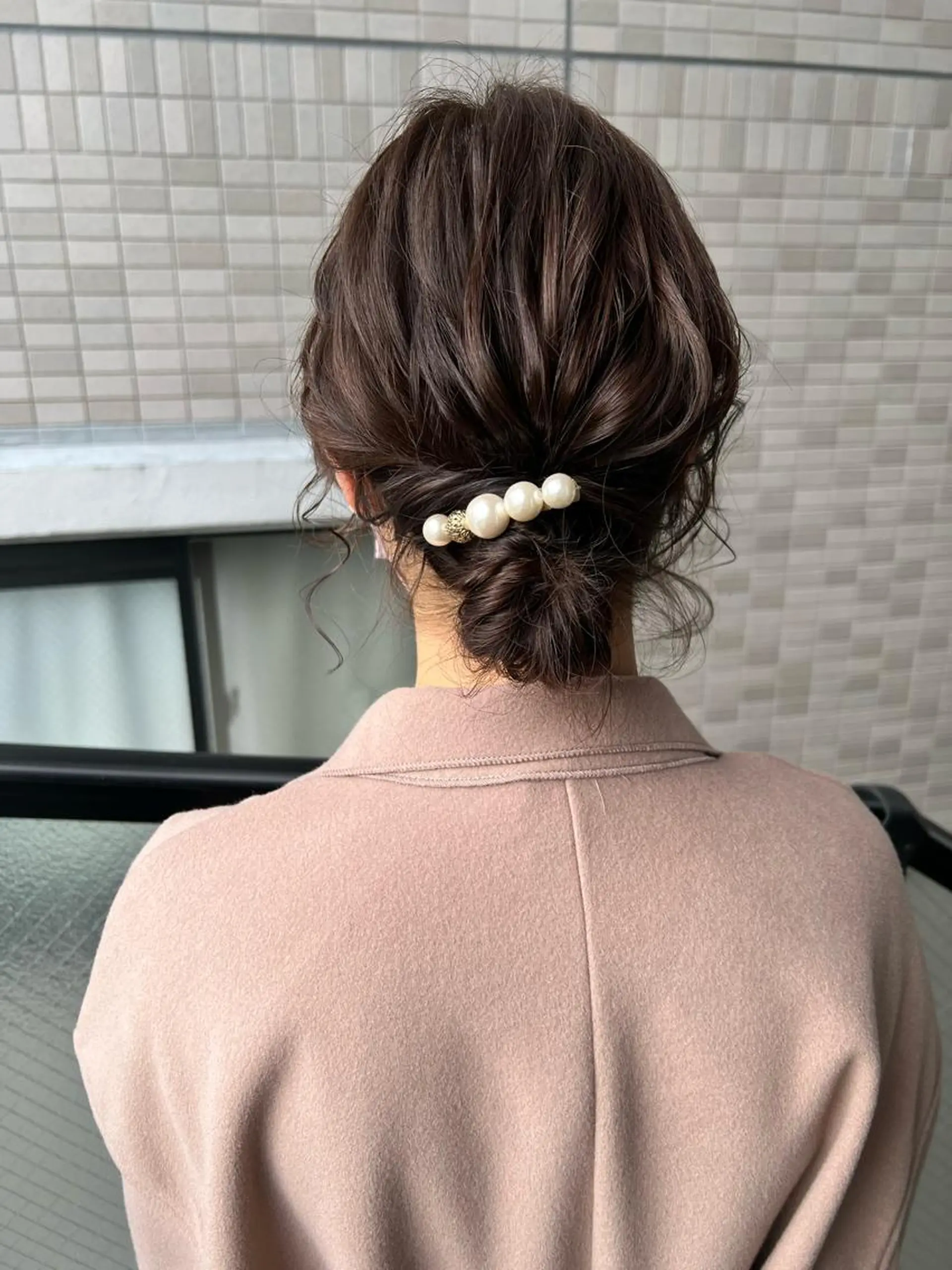 ミディアム カラー ヘアアレンジ ボブ ヘアセット カラーパティシエ facce🌼ikoのヘアスタイル