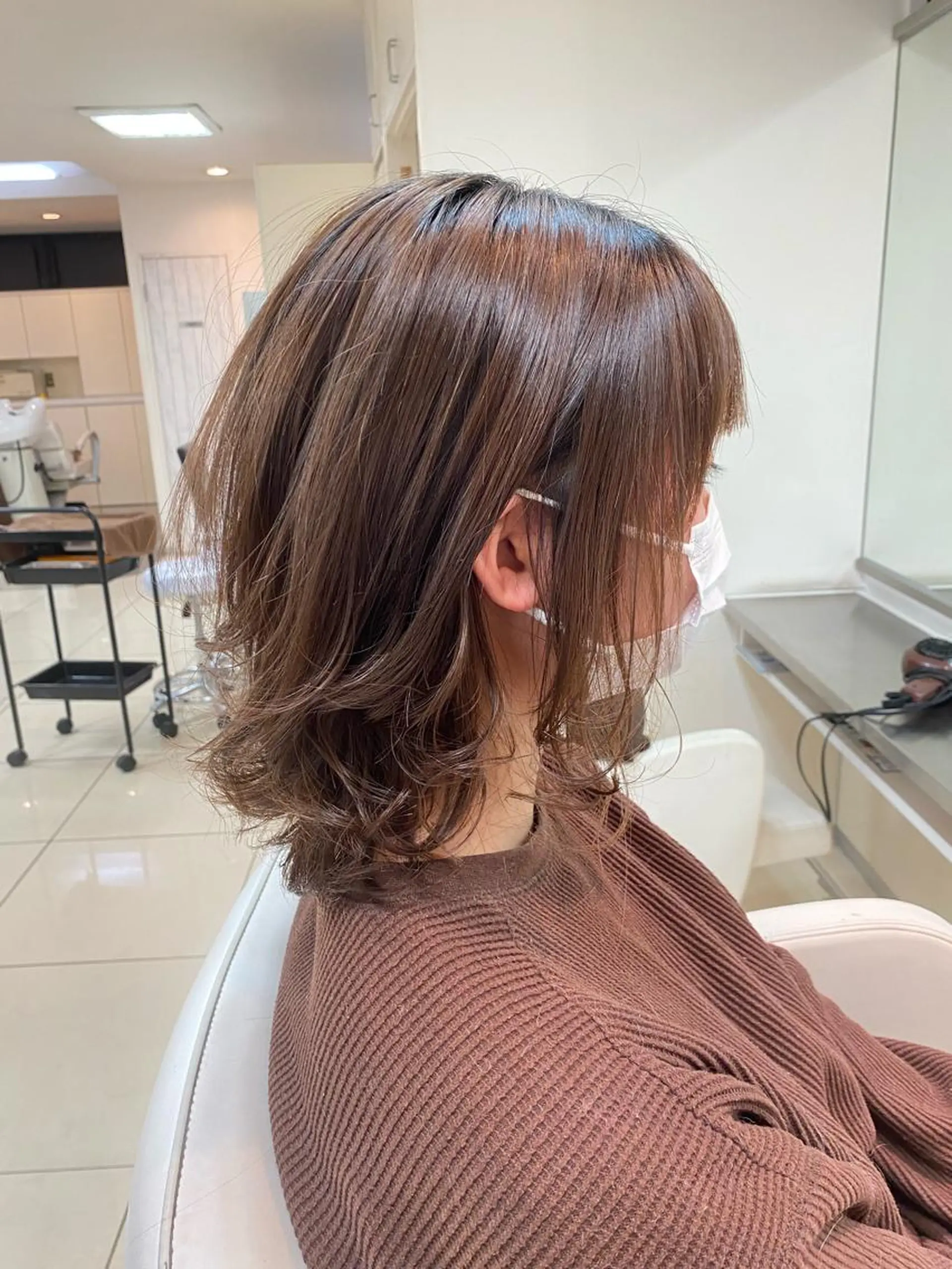 ミディアム ショートボブ✨️ 池田芽生のヘアスタイル