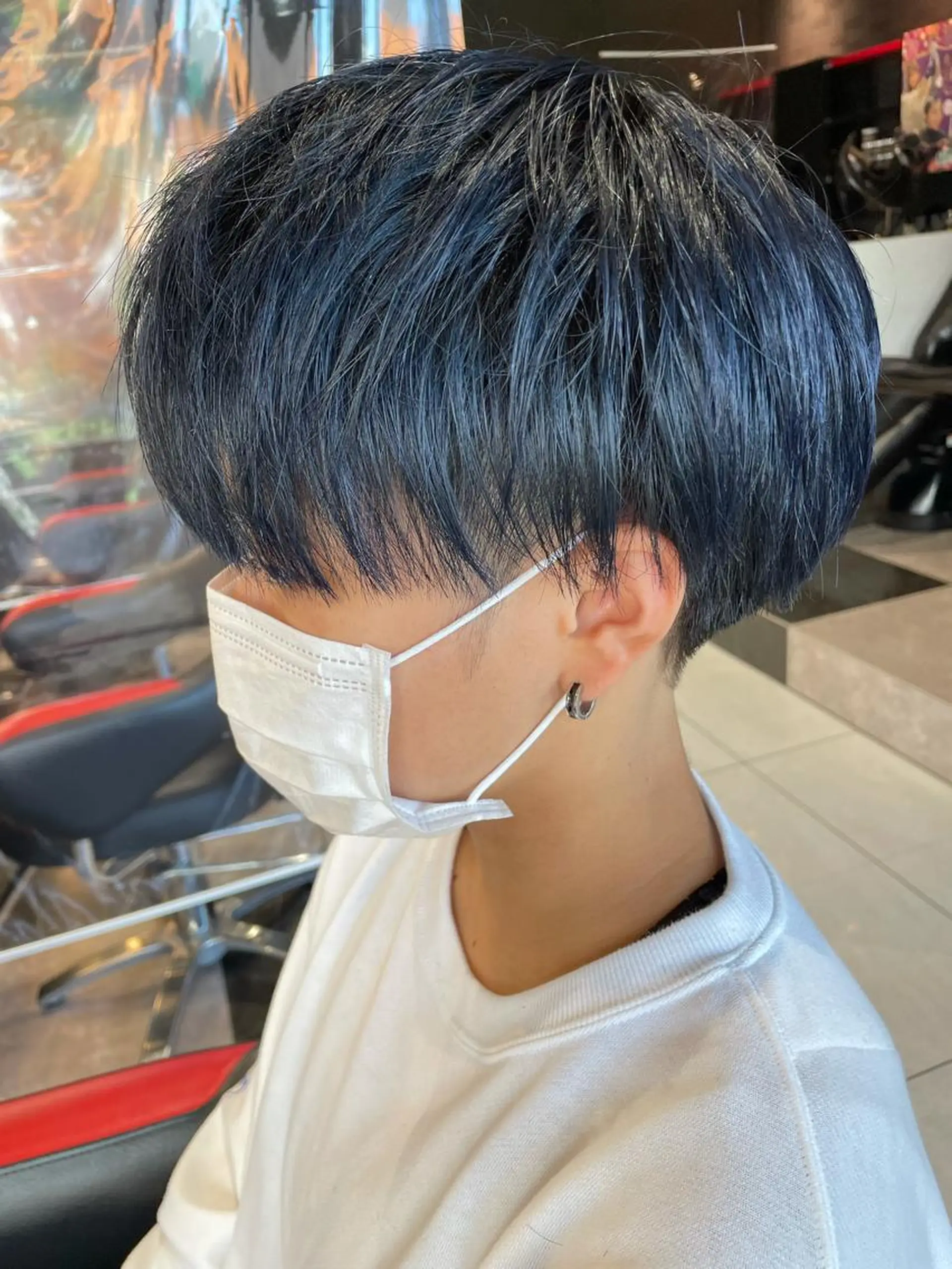 ショート カラー メンズ ヘアカラー トリートメント メンズヘア特化 崎田 成人のヘアスタイル