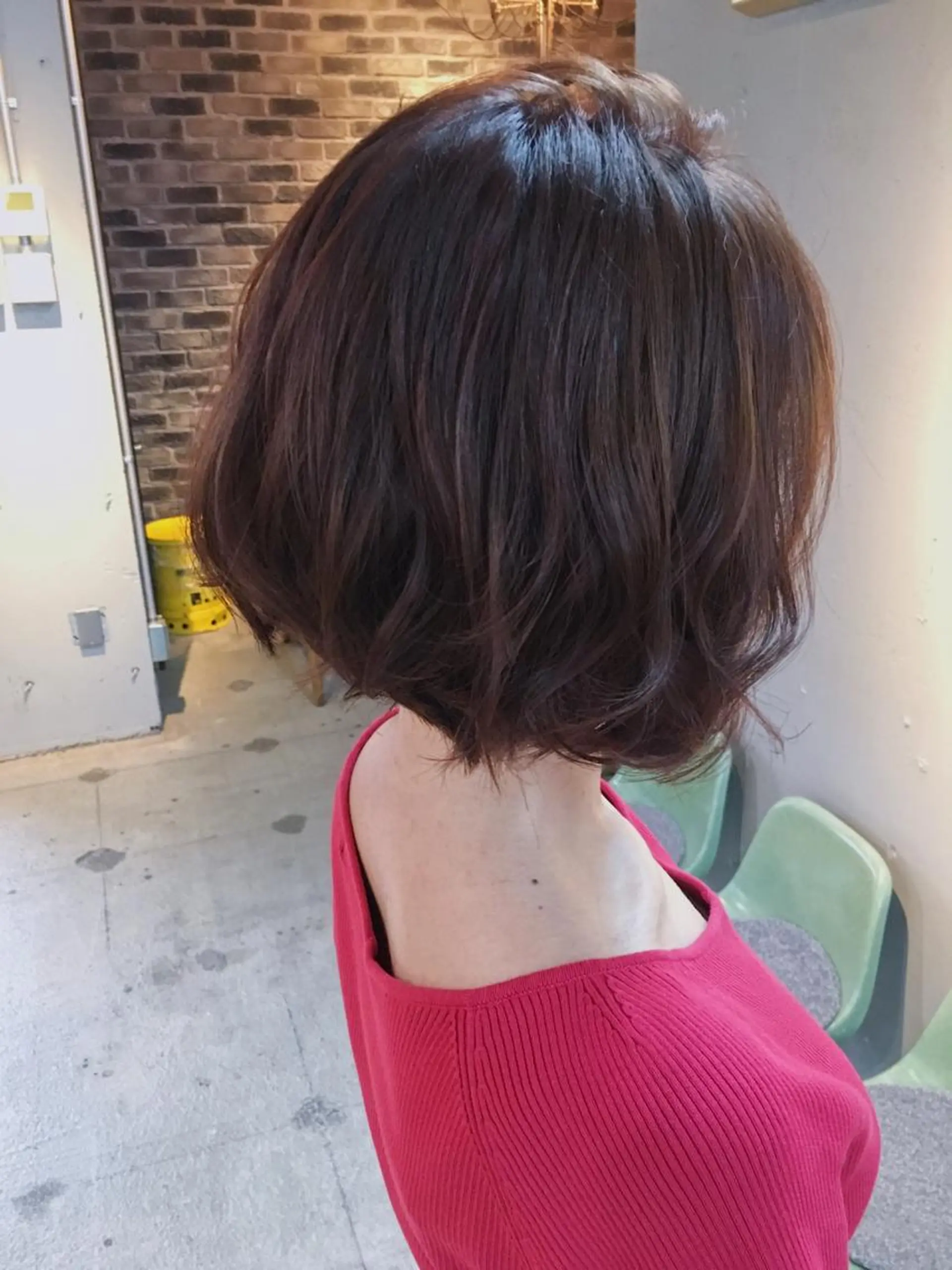 ショート カラー パーマ ブラウンカラー ピンクカラー ピンクブラウン 代表 中島貴志のヘアスタイル
