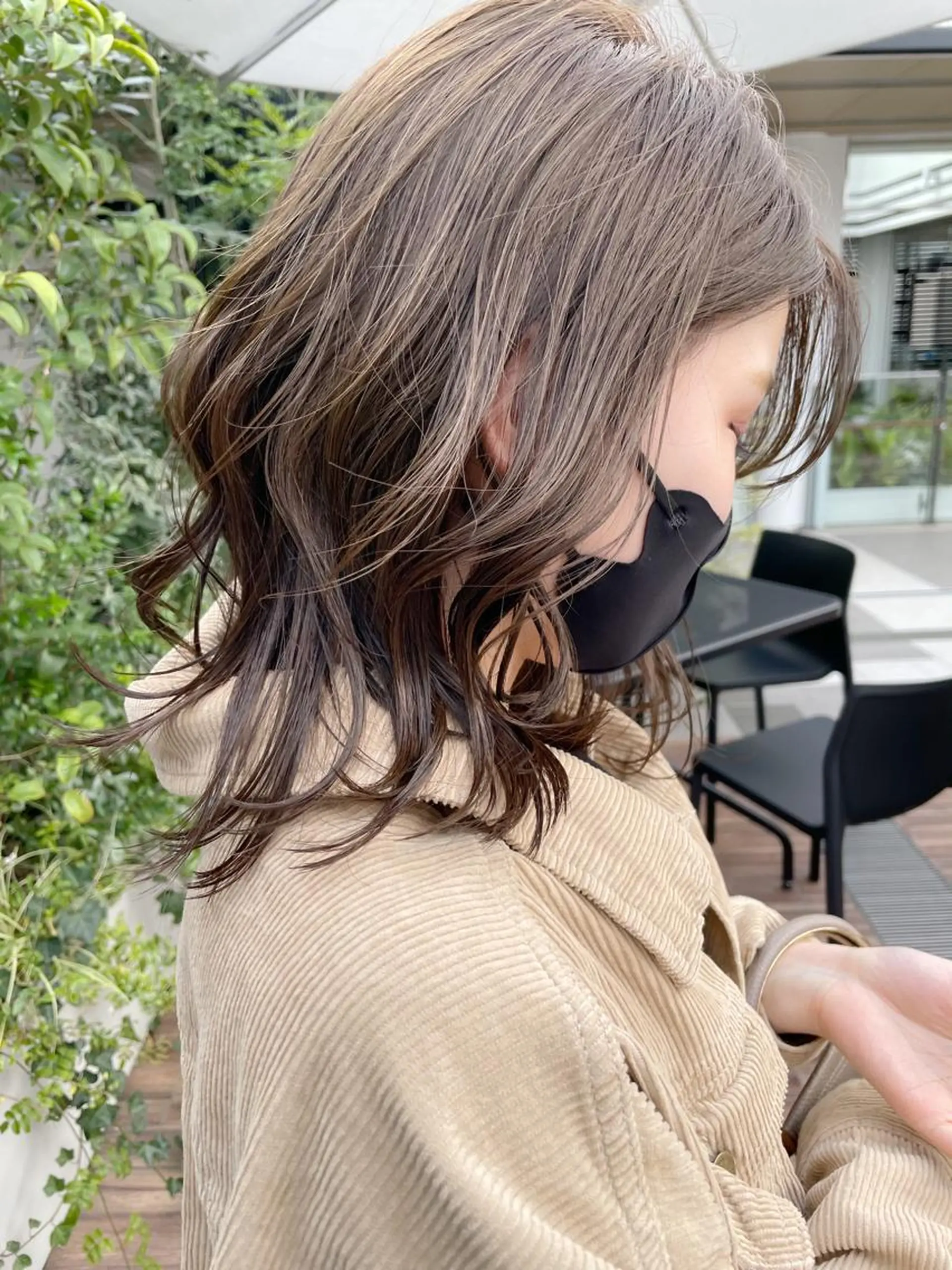 ミディアム カラー マエダ リョウのヘアスタイル