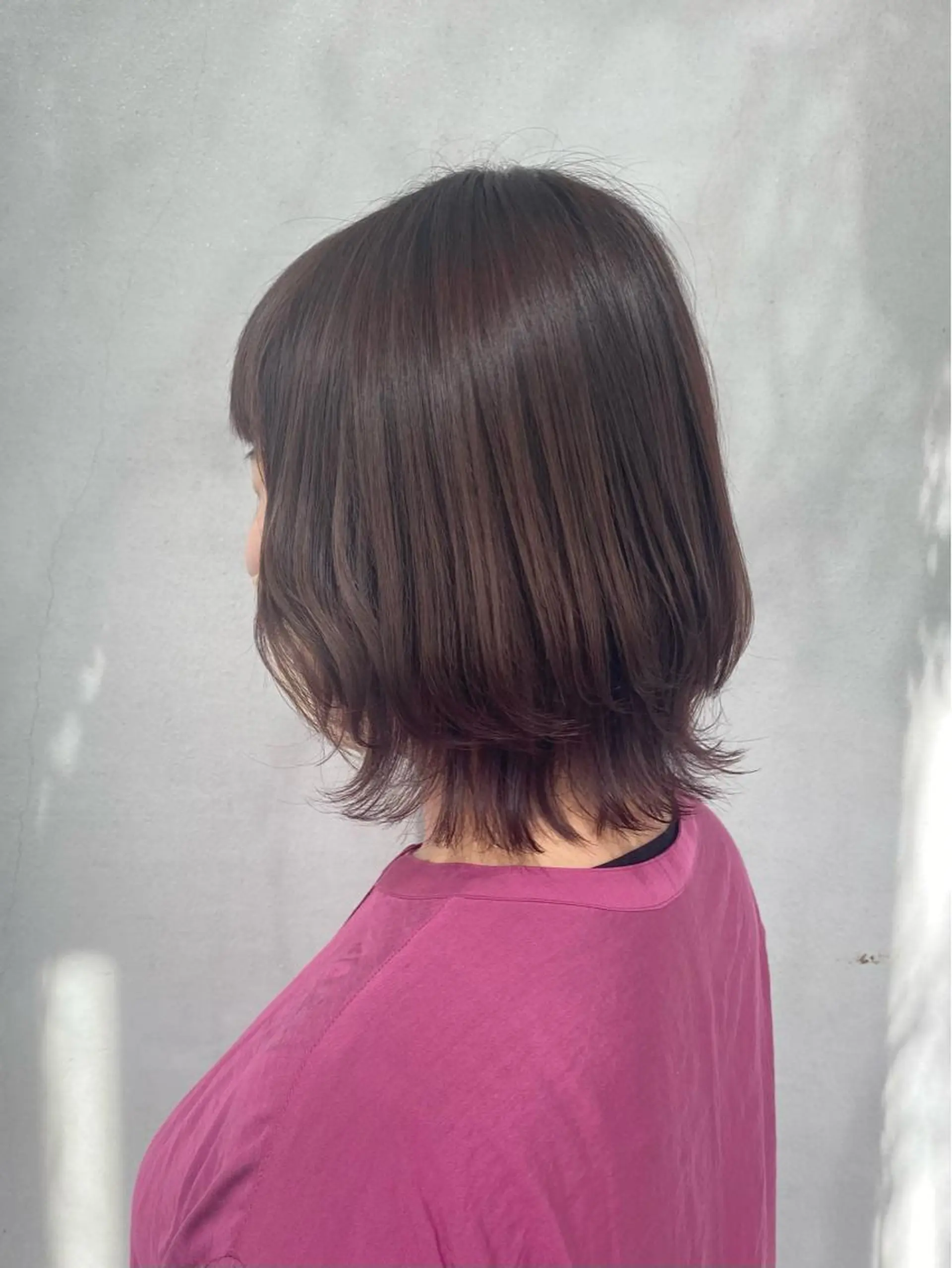 ミディアム カラー ブラウンカラー とびまつ /ショート/脱白髪染のヘアスタイル