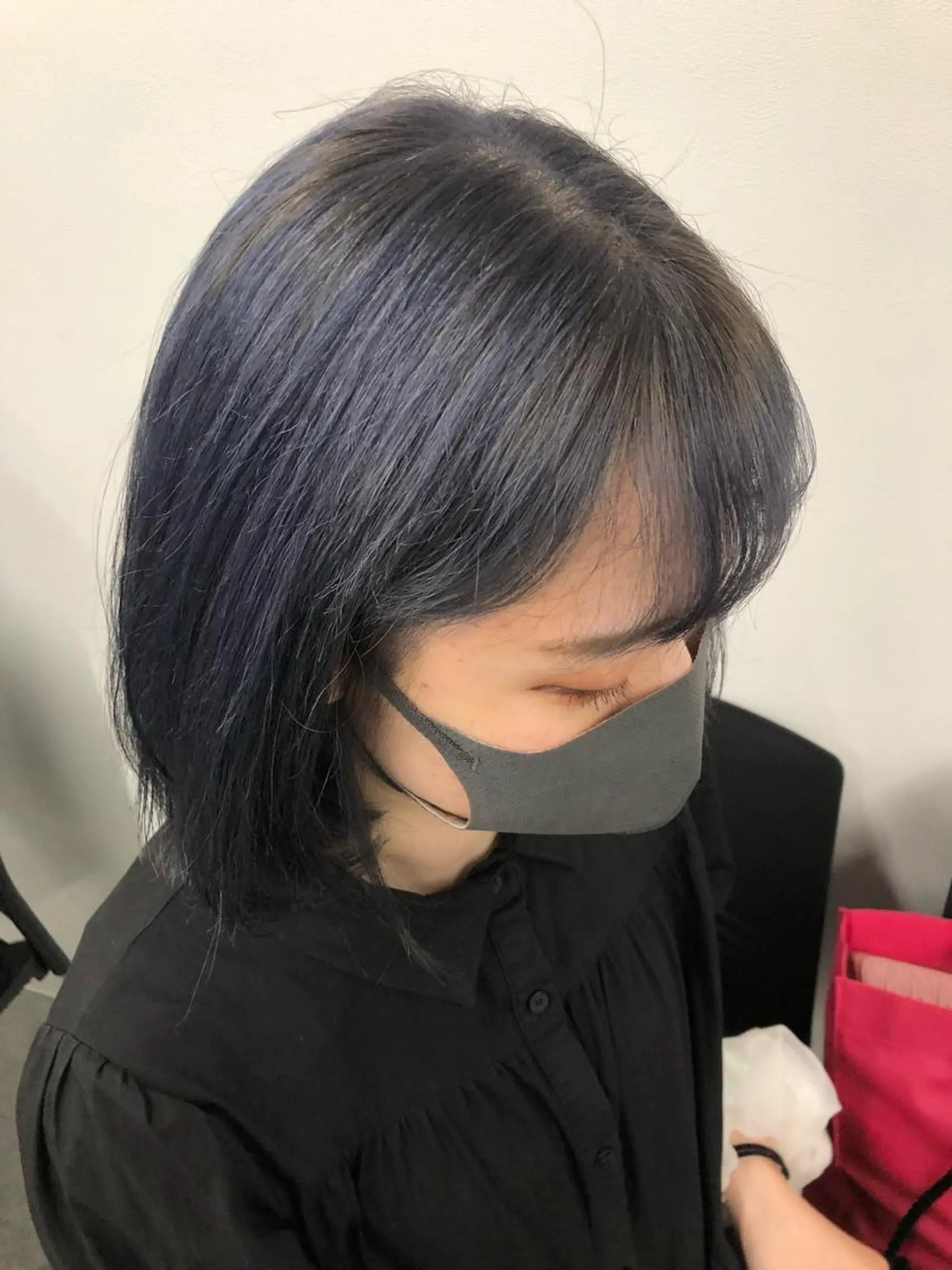 ミディアム カラー ヘアアレンジ ブリーチ ブルーカラー 透明感/艶髪/💖 トレンドスタイル💖のヘアスタイル