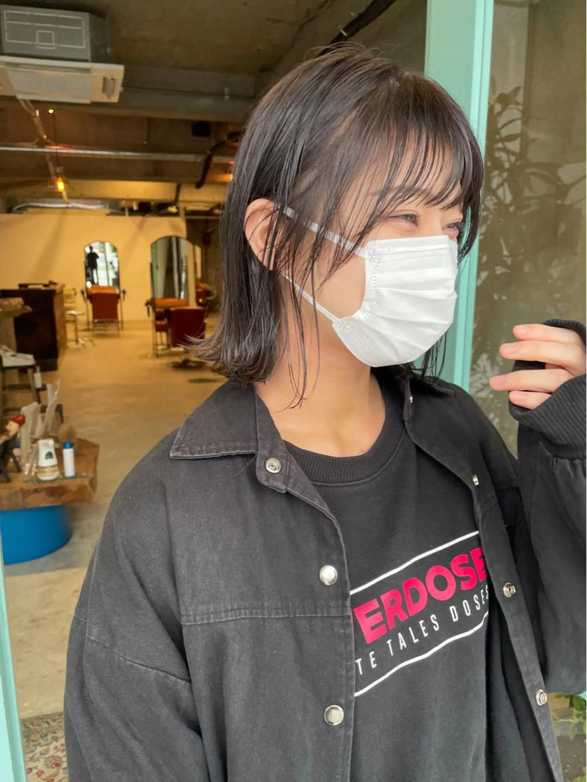 ミディアム カラー パーマ/レイヤー 岩山丈一郎のヘアスタイル