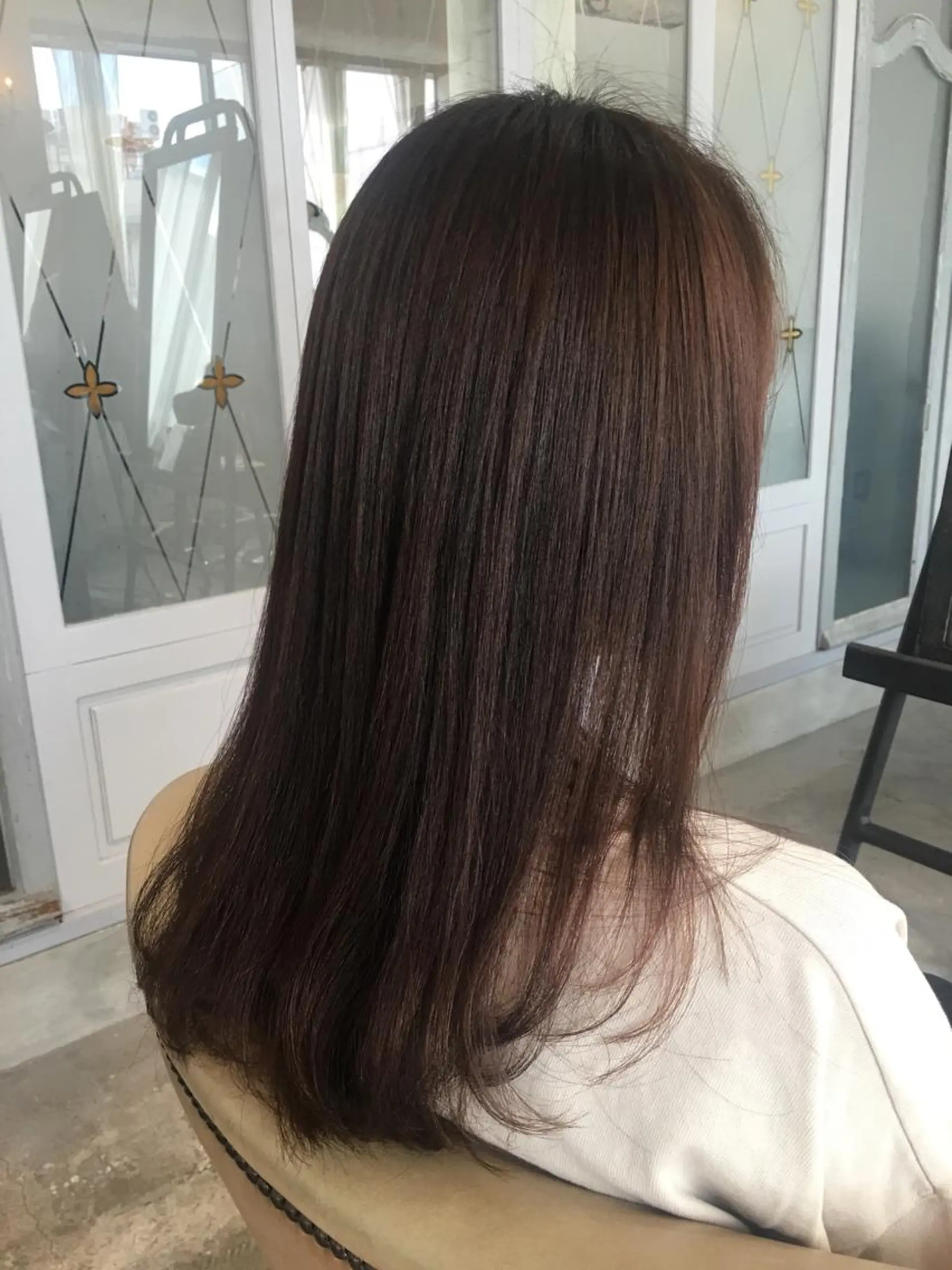 セミロング 髪質改善 カット 縮毛矯正 トリートメント 妙見 知洋のヘアスタイル