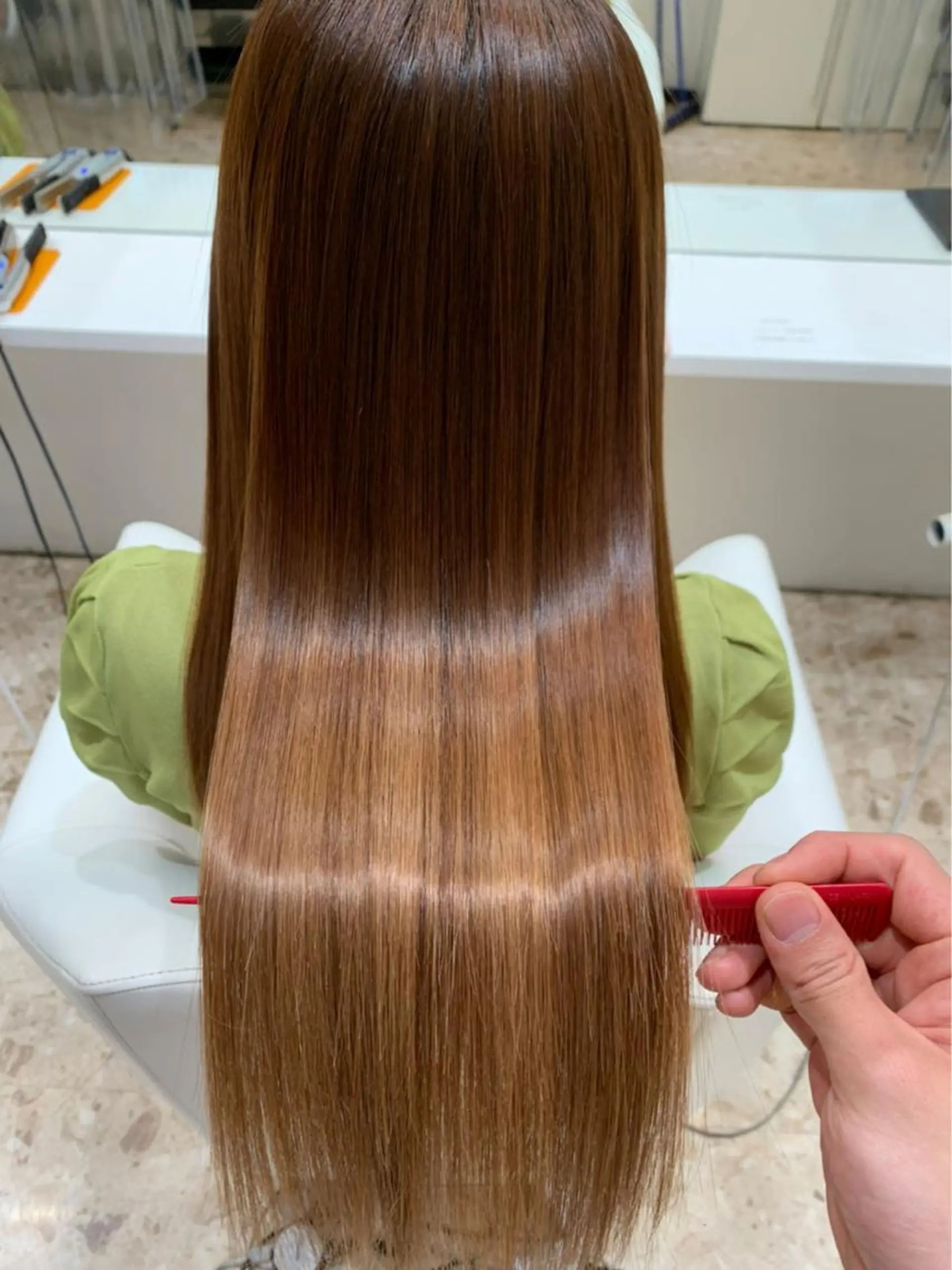 ロング 京都レイヤーカット/ 縮毛矯正/羽柴りくのヘアスタイル