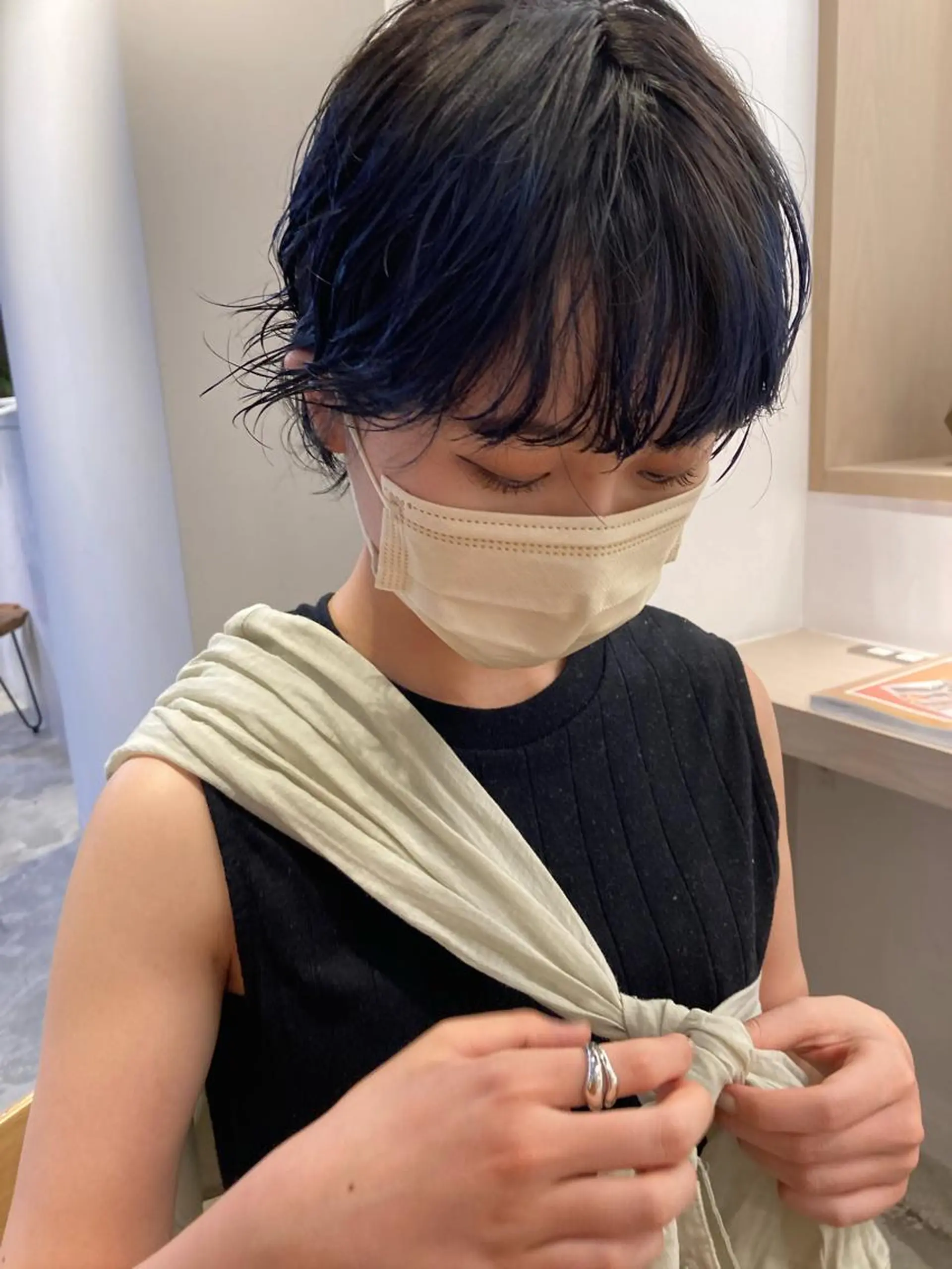 ショート カラー デザインカラー ダブルカラー FILMS所属・宮城 星のヘアスタイル