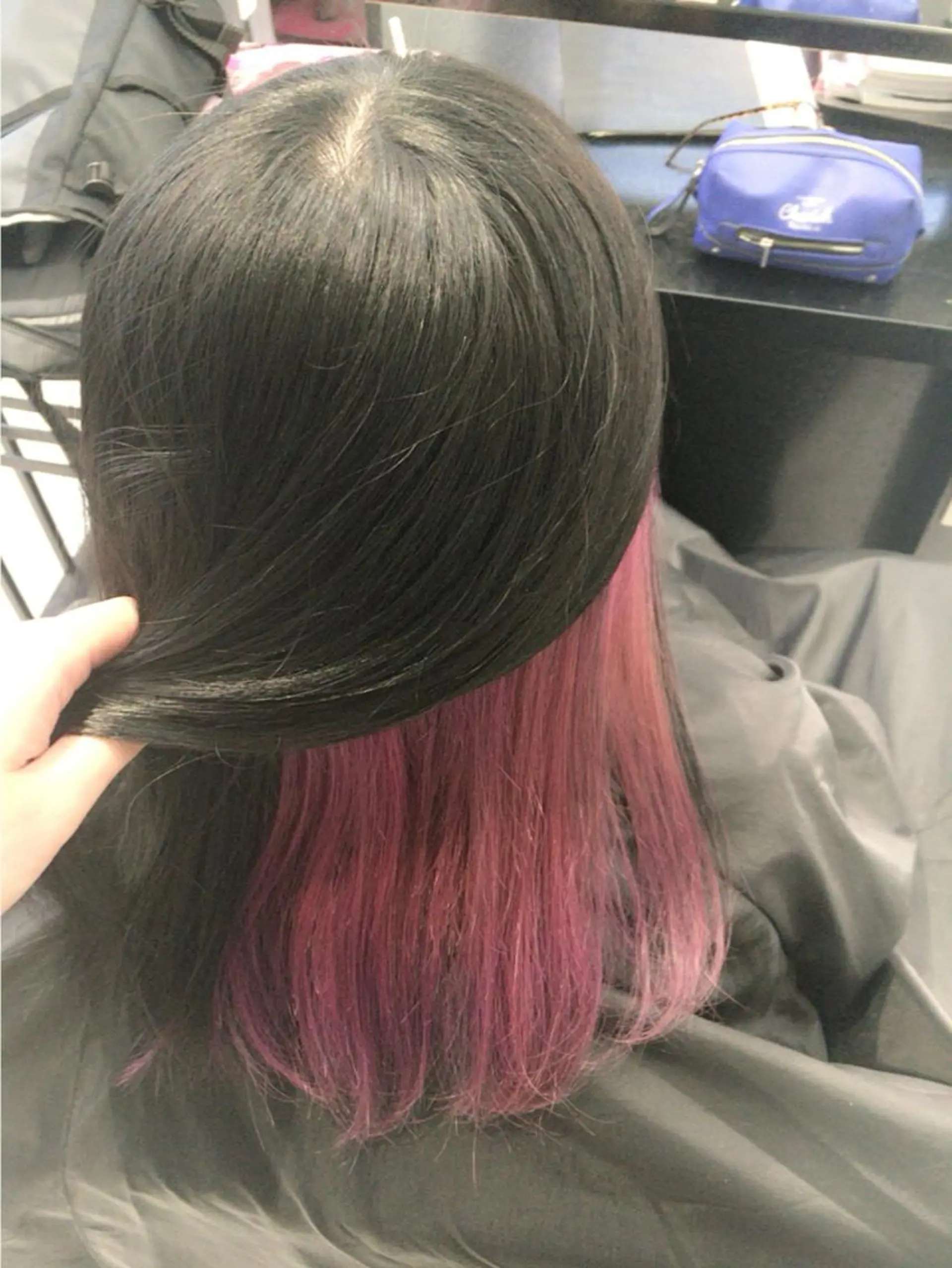 ショート ミディアム セミロング ロング カラー 黒髪 ハイトーンカラー インナーカラー バイオレットカラー UNDER vr 【アンダーバー】のヘアスタイル