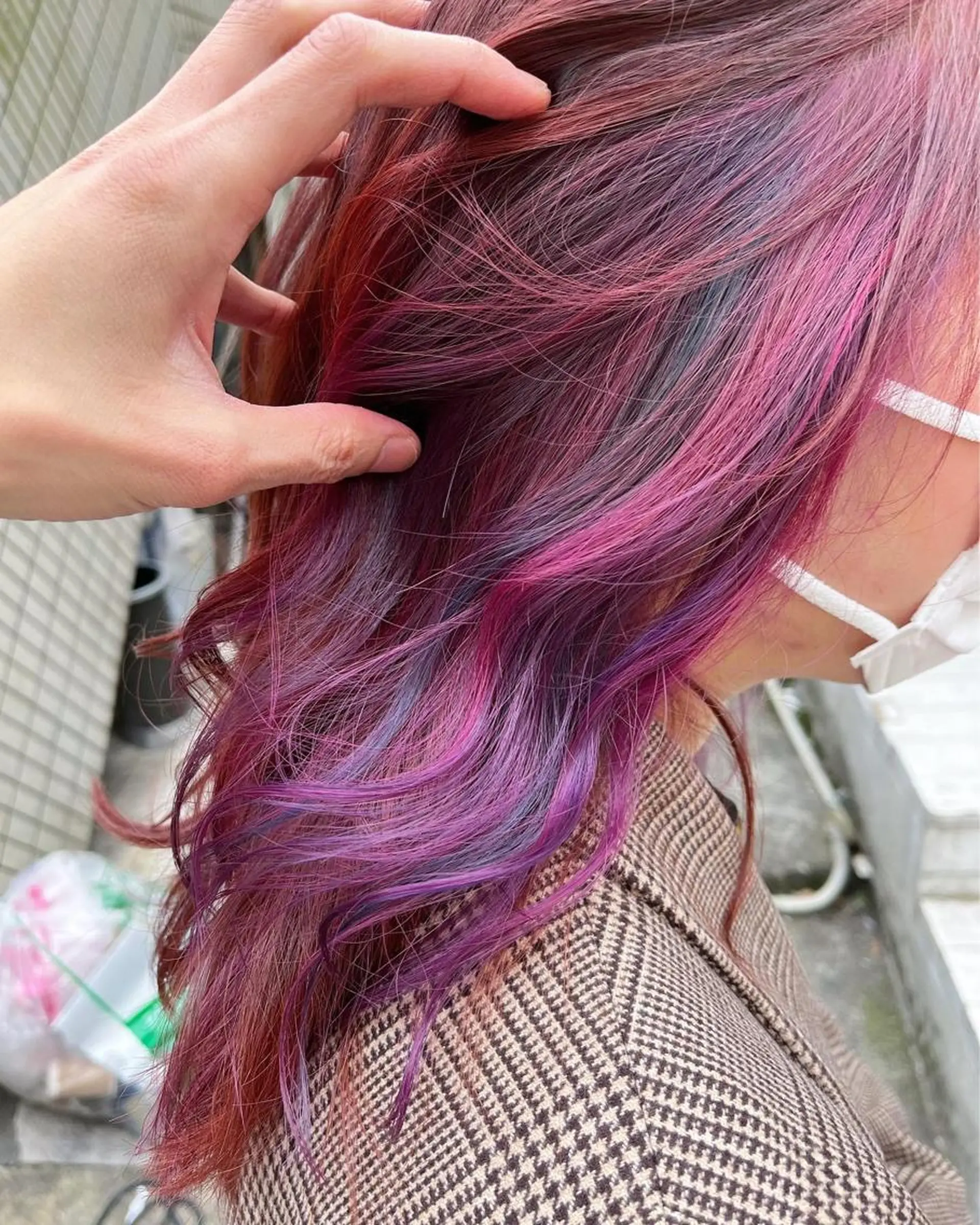 ロング カラー ショートボブ アッシュ バレイヤージュ ミストバング ベージュカラー カット ヘアカラー トリートメント 原宿サロン代表 デザインカラー伊藤卓のヘアスタイル