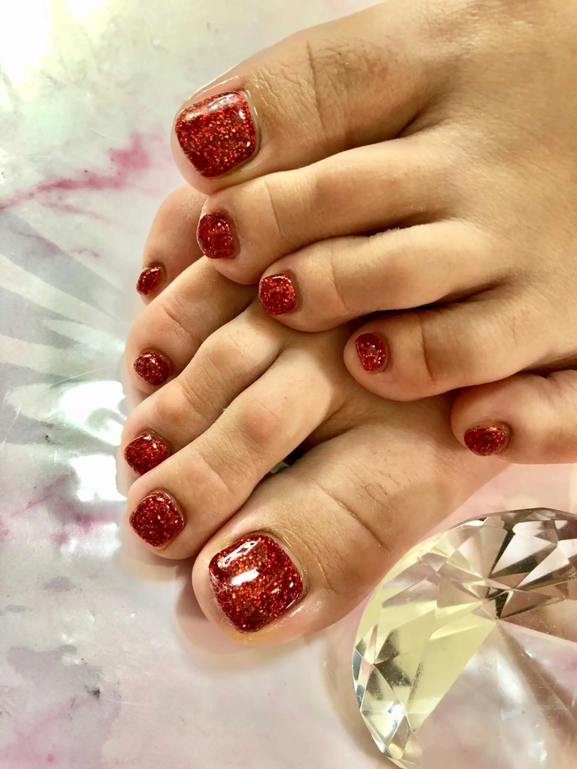 ショート カラー キッズ ネイル フットネイル 💎ビューティサロン 湘南 RIRAN💎のネイルデザイン