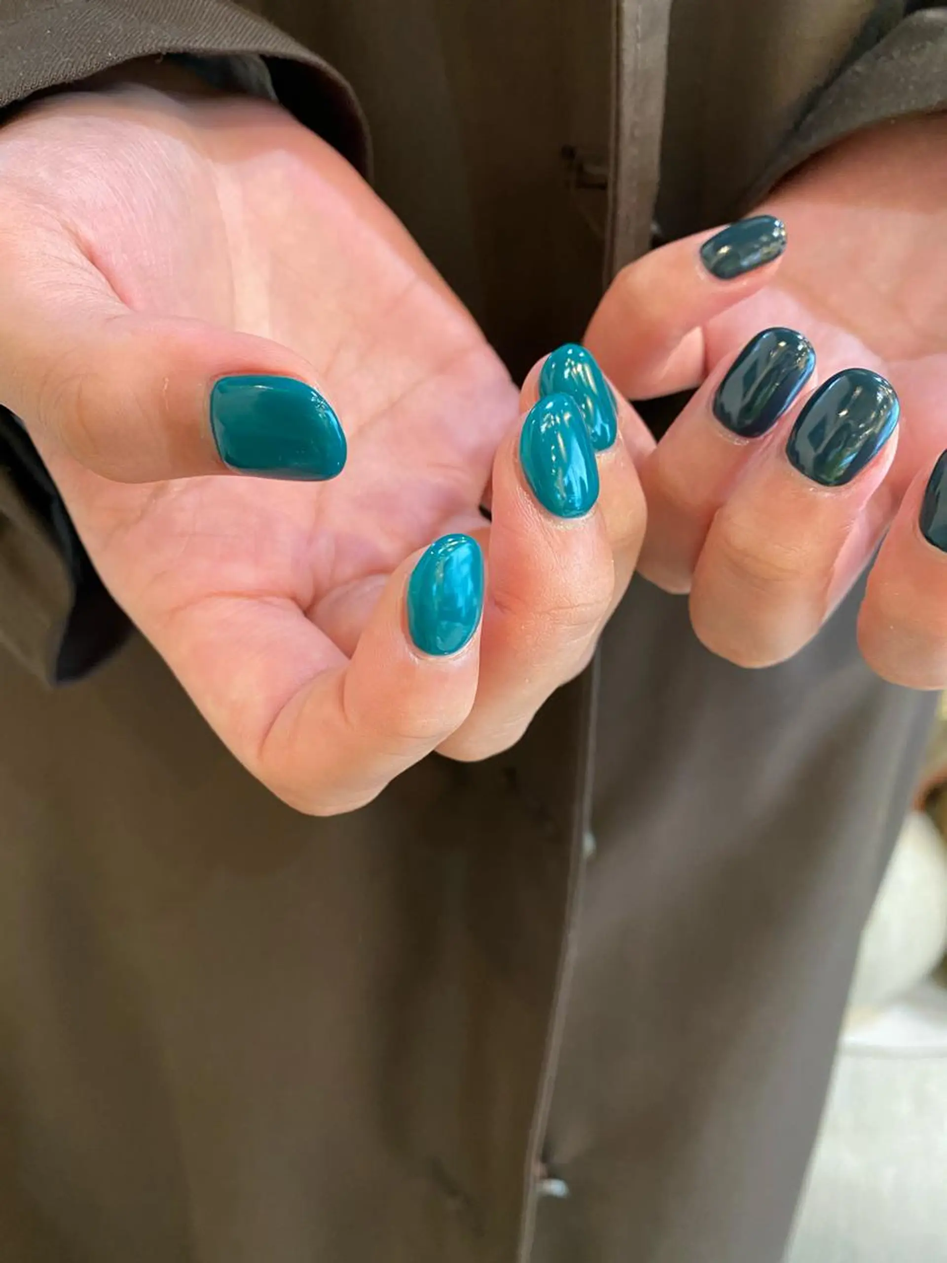 ネイル グリーン ワンカラーネイル 🌼大西洋子 laughl🌼のネイルデザイン