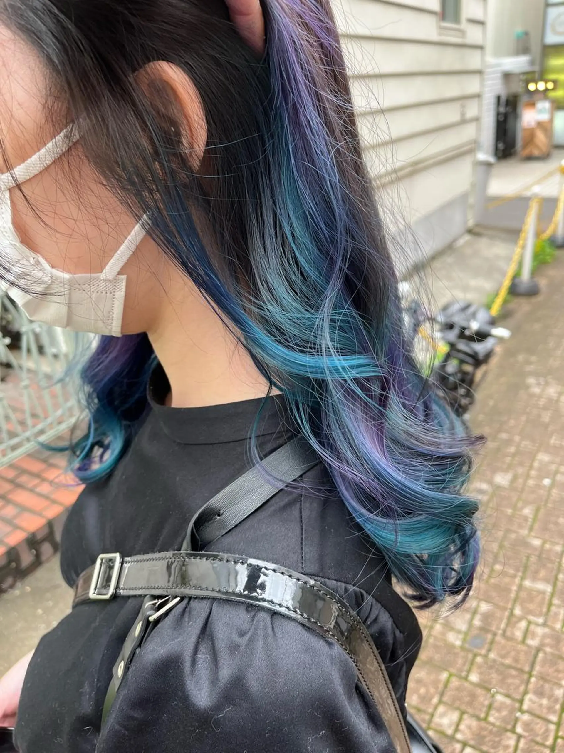 ロング カラー ショートボブ アッシュ バレイヤージュ ミストバング ベージュカラー カット ヘアカラー トリートメント 原宿サロン代表 デザインカラー伊藤卓のヘアスタイル