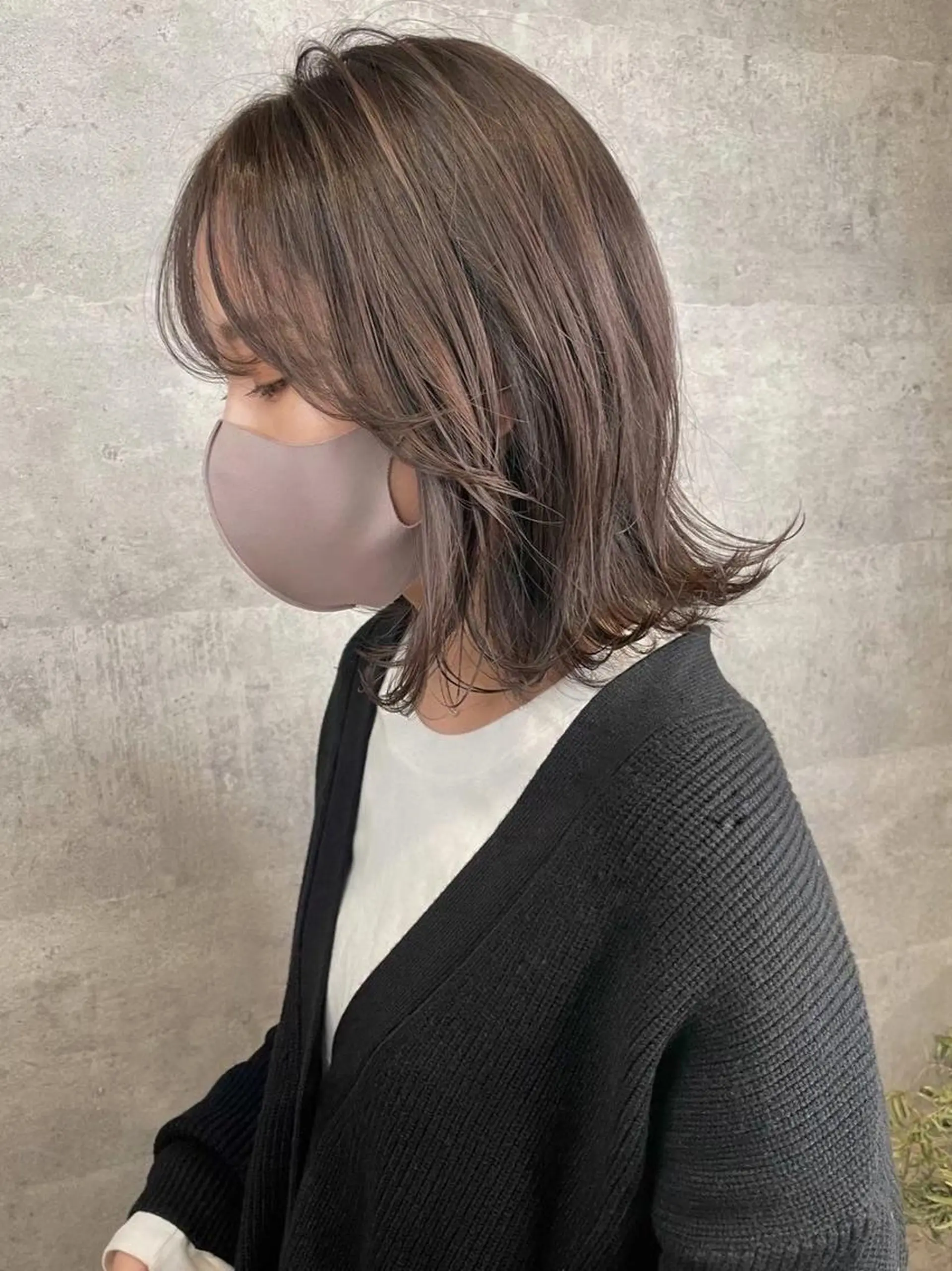 ミディアム 外国人風カラー ハイライト 髪質改善 似合わせカット トリートメント ヘアカラー トリートメント BUCKS【天王寺】 バックス【駅30秒】のヘアスタイル