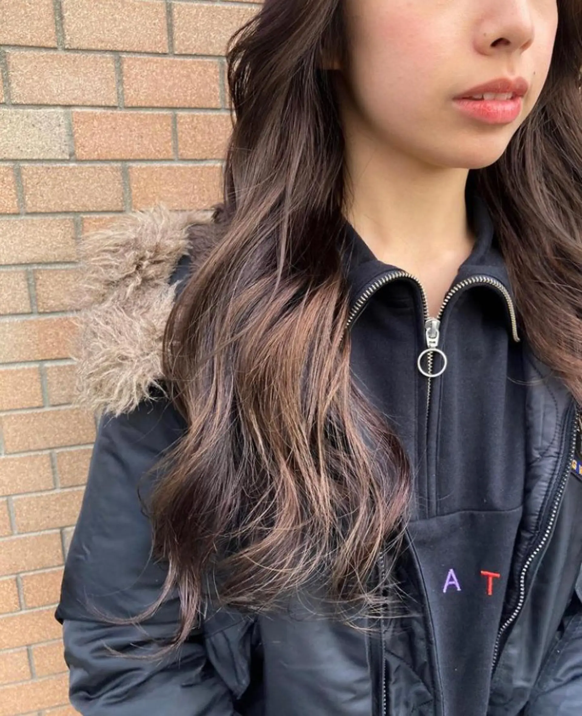 ロング カラー デザインカラー インナーカラー icie所属・大阪ヴィーガンサロン KANAKOのヘアスタイル