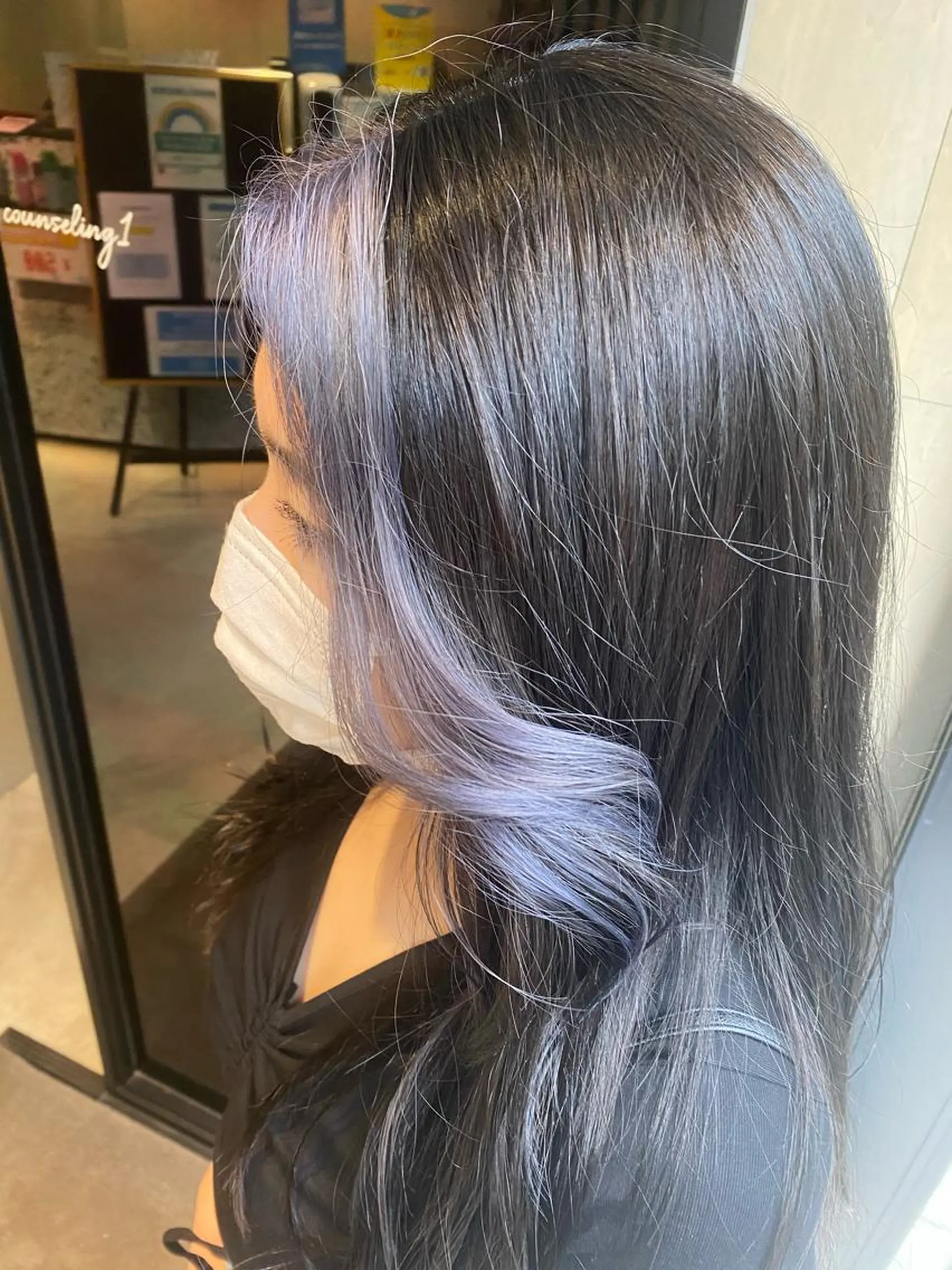 セミロング カラー ヘアアレンジ アンククロス渋谷【ANKH CROSS】所属・韓国ヘア┊︎レイヤー ┊︎haruka🌙のヘアスタイル