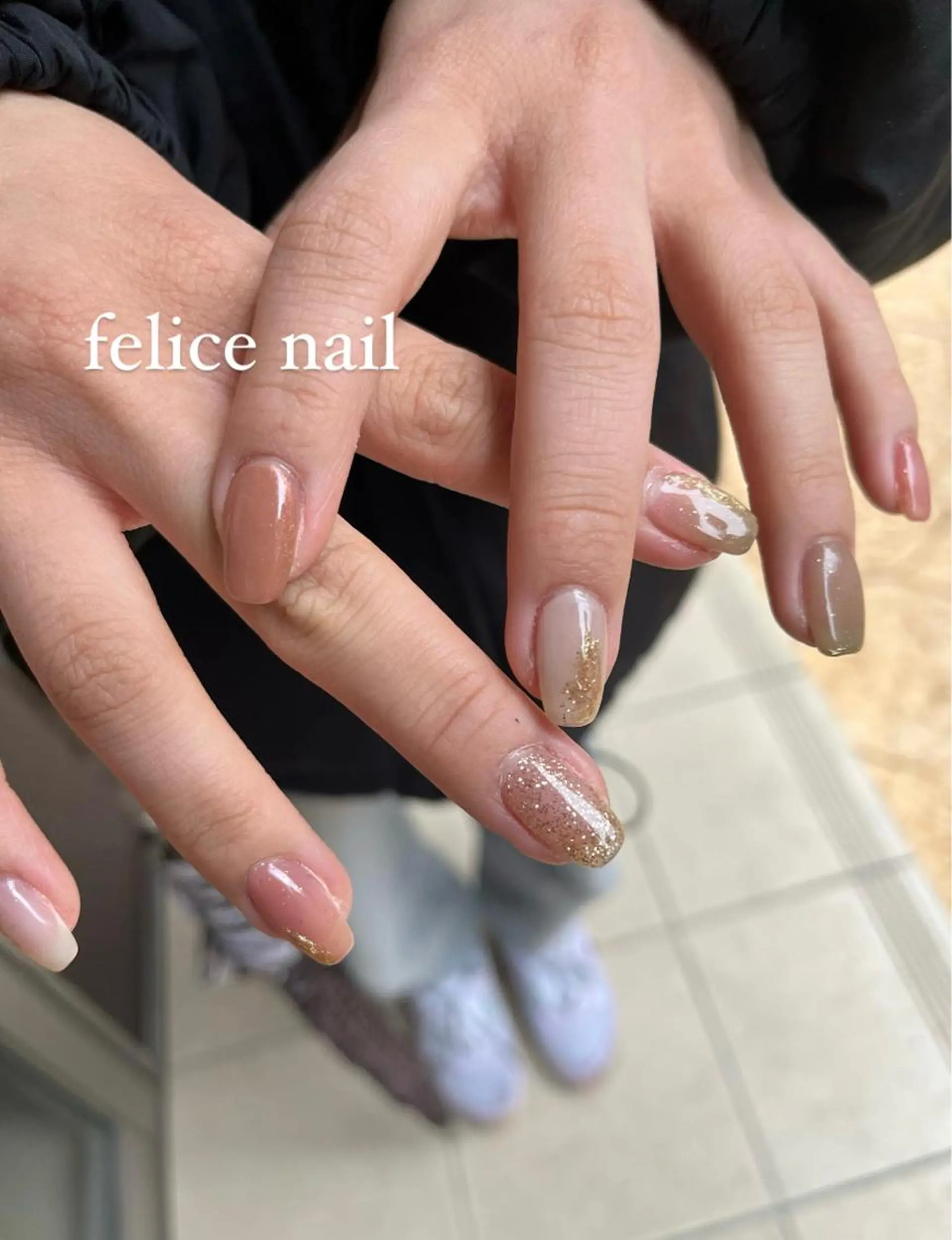 ネイル オレンジ 春ネイル felice nailのネイルデザイン