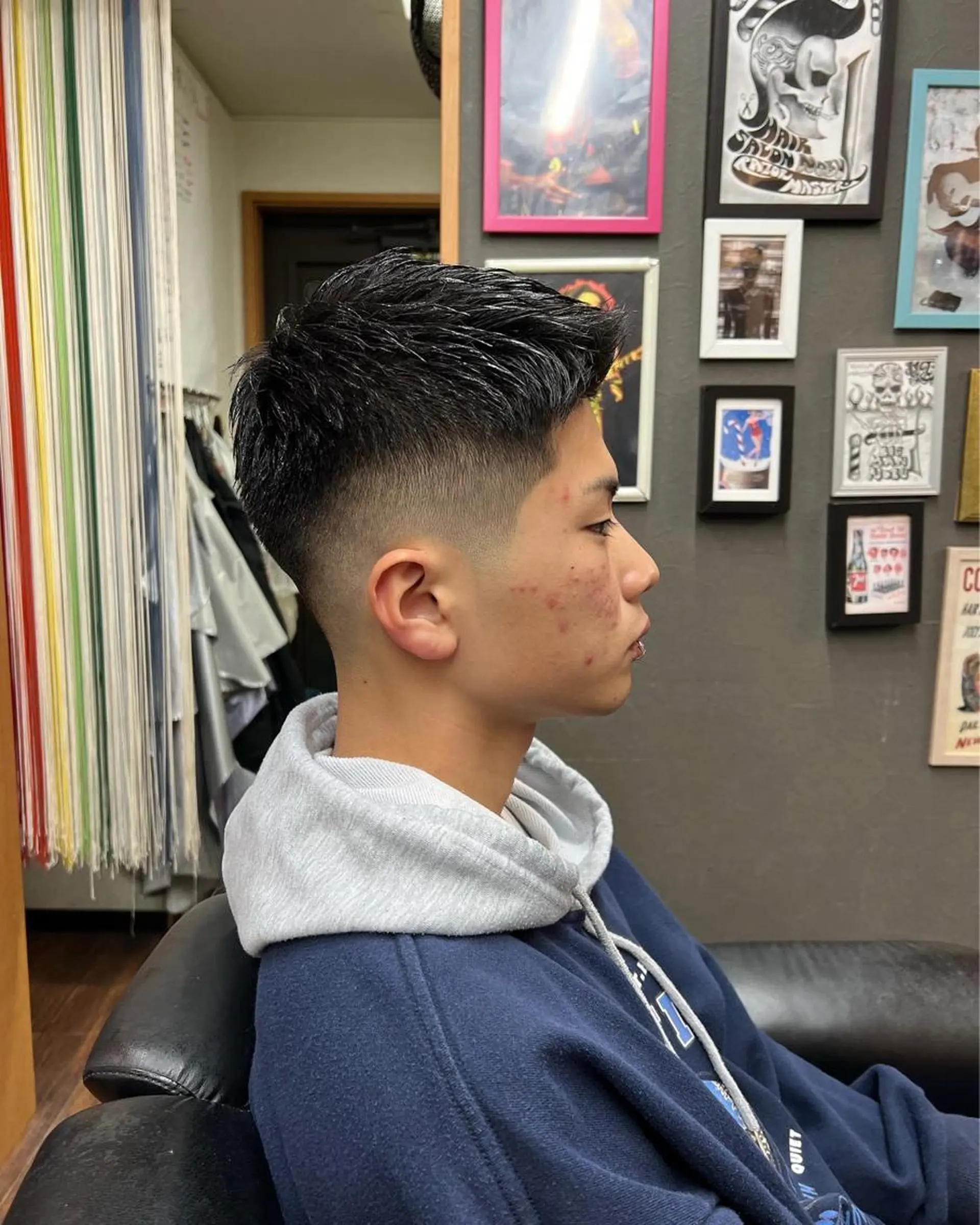 ショート メンズ フェードカット メンズショート スキンフェード ショートヘア カット ヘアーサロンのぶ所属・メンズカット 川㟢弘貴のヘアスタイル