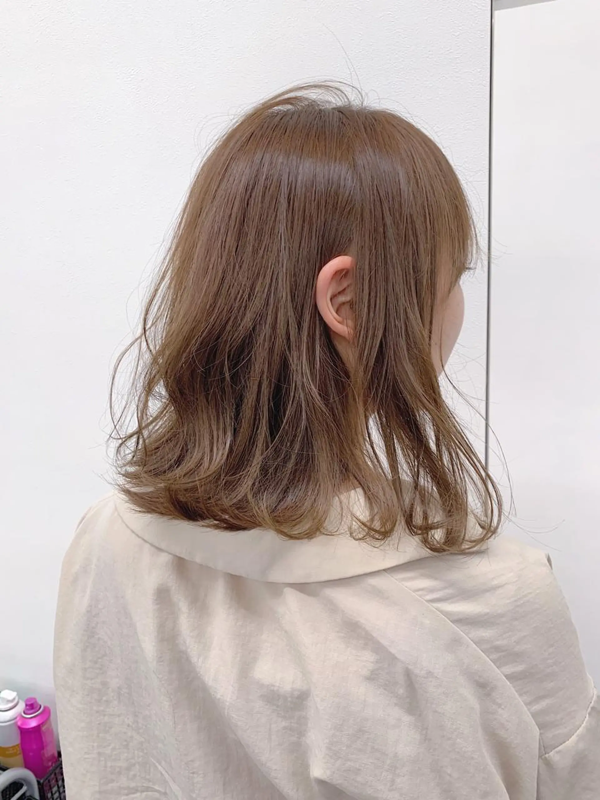 ミディアム カラー ヘアカラー トリートメント ヘアセット 柔らかbeige モトキのヘアスタイル