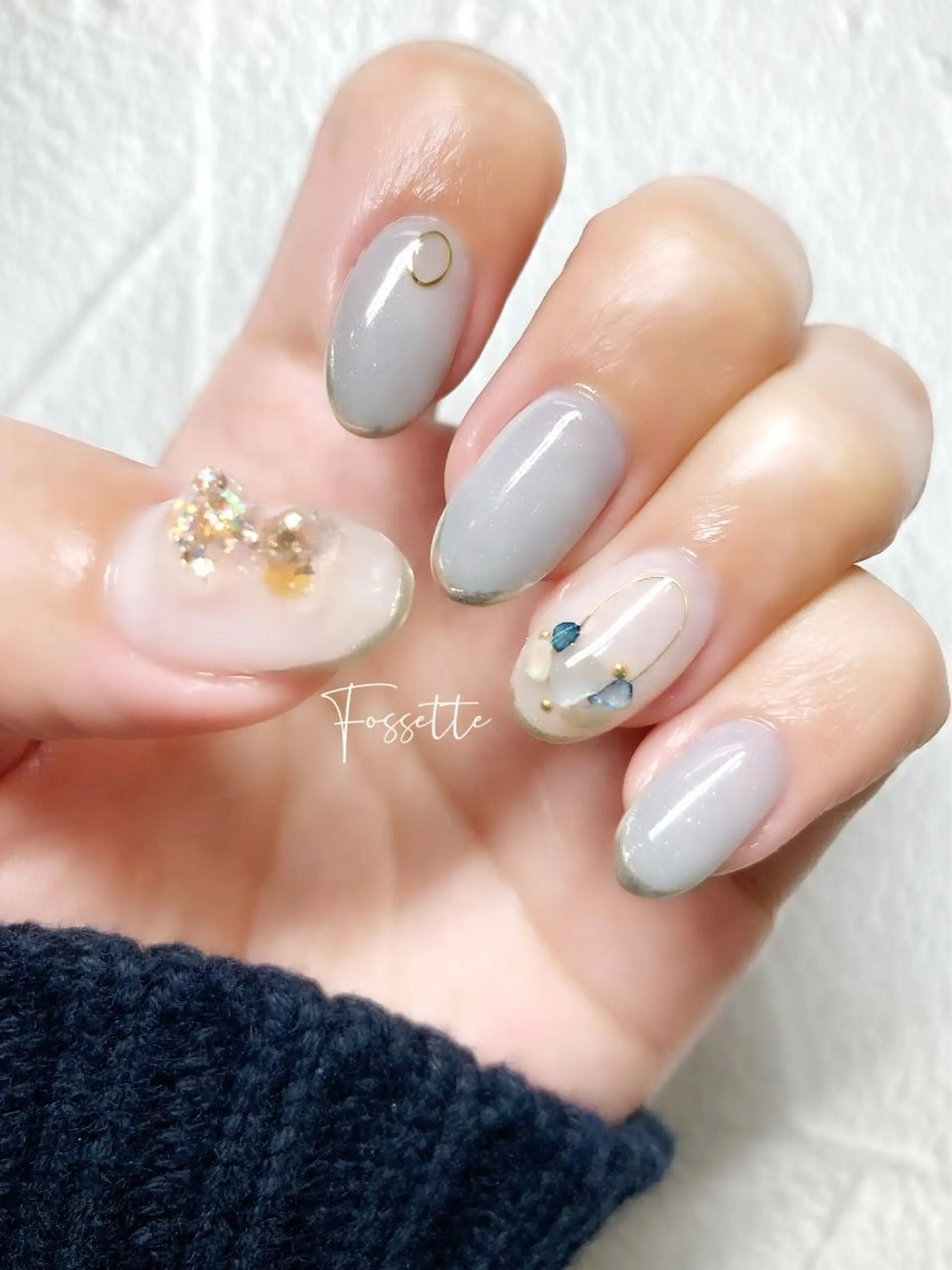 ネイル ミラーネイル ワンカラーネイル nailsalon Fossetteのネイルデザイン