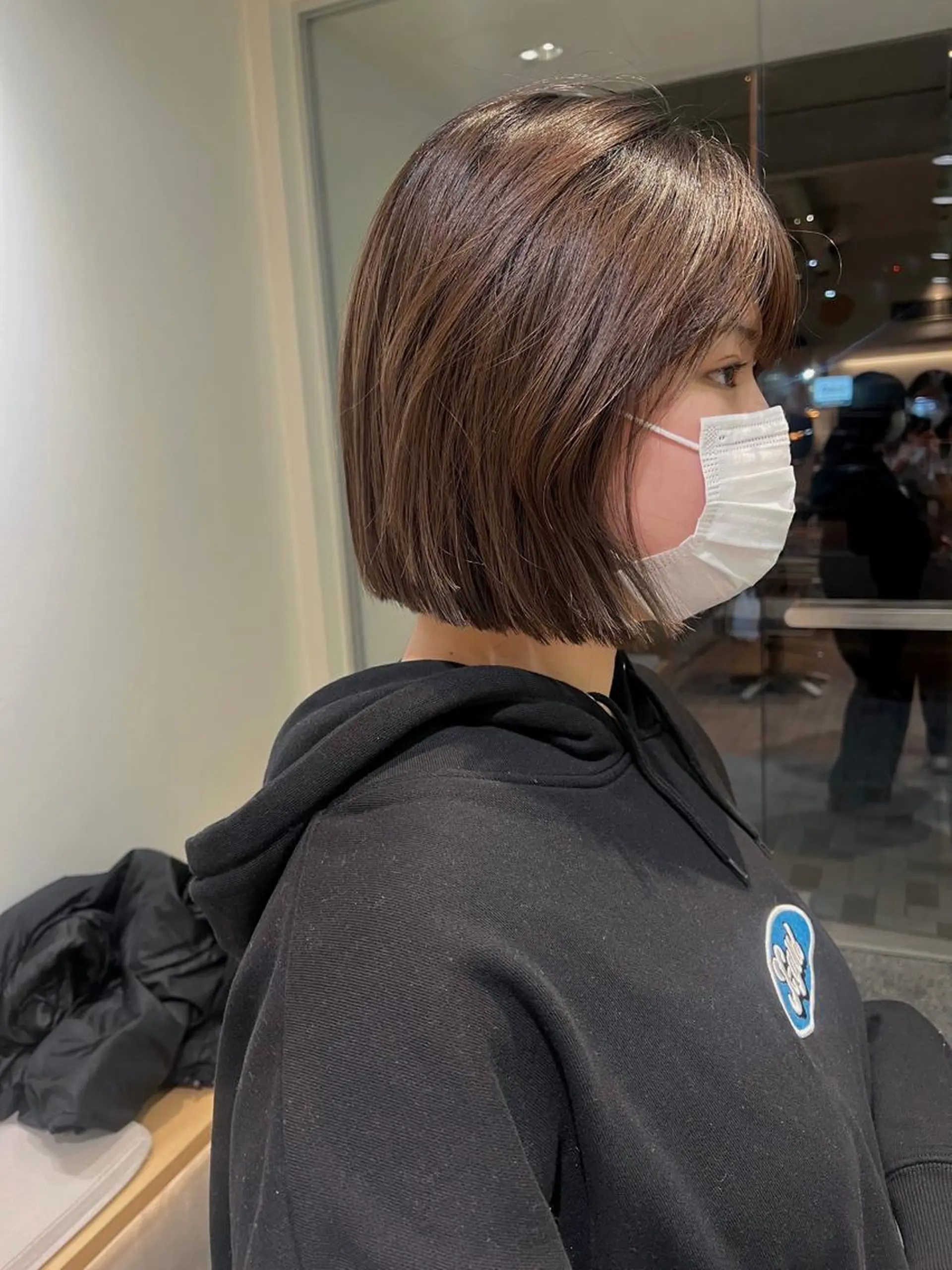 ミディアム ボブ 村松 萌のヘアスタイル