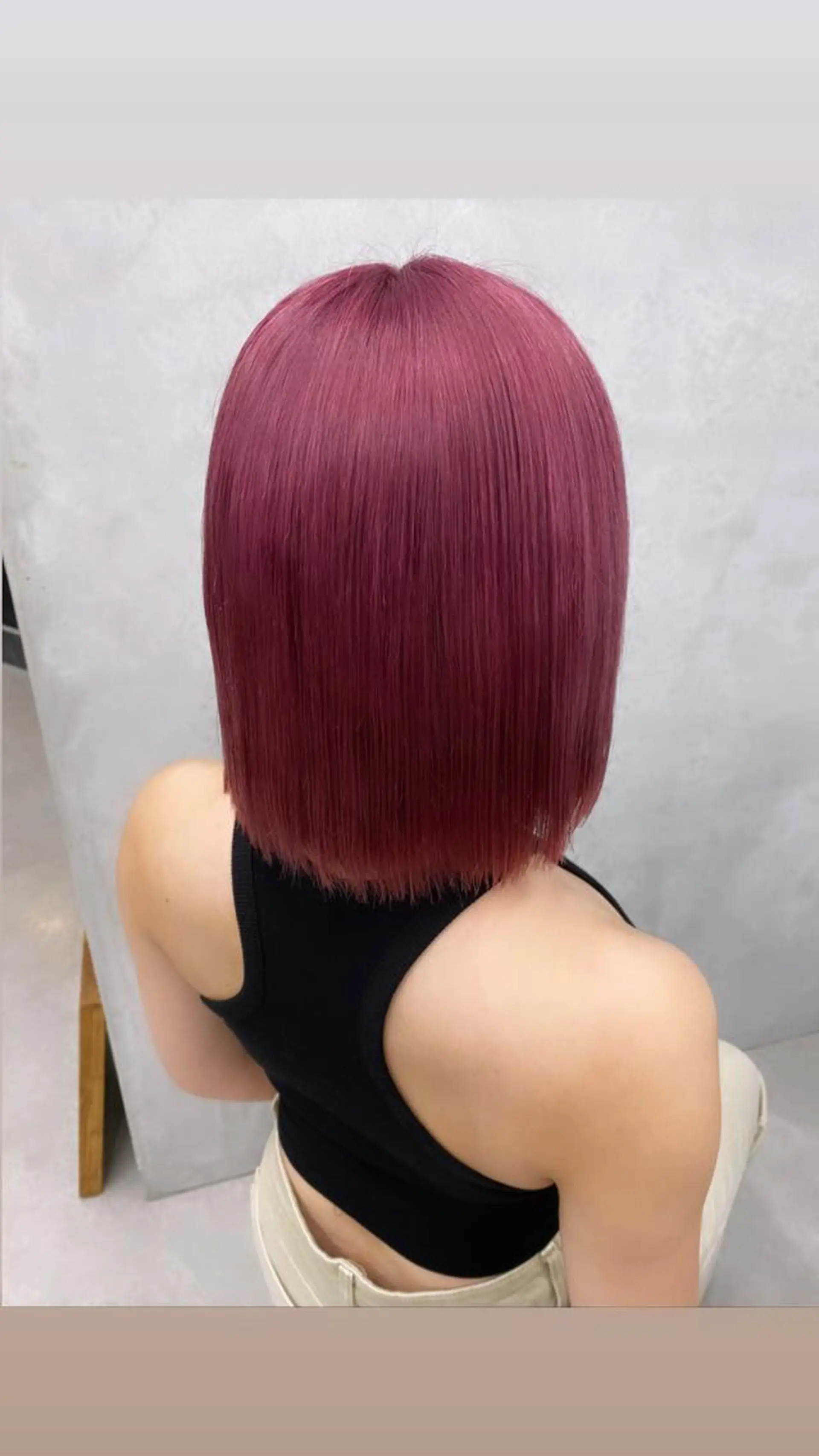 ミディアム カラー ピンクカラー 🧸艶々韓国ヘア 🧁mizunaのヘアスタイル