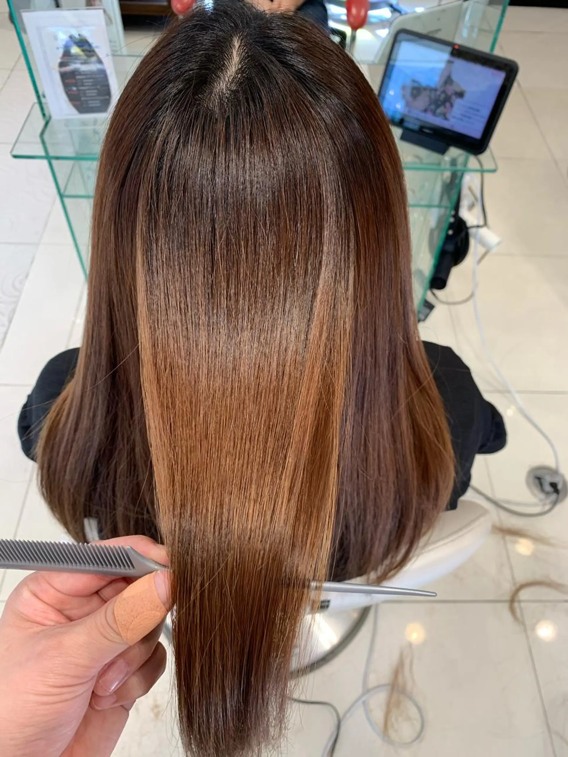 セミロング カット ヘアカラー トリートメント 縮毛矯正/似合わせ EARTH岐阜髙橋のヘアスタイル