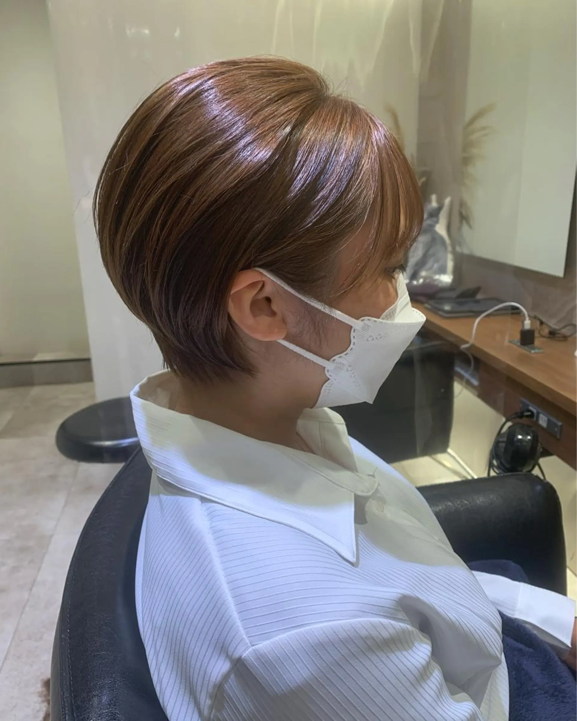 ショート 🫧韓国ヘア 透明感 カラー🫧福田 楓のヘアスタイル