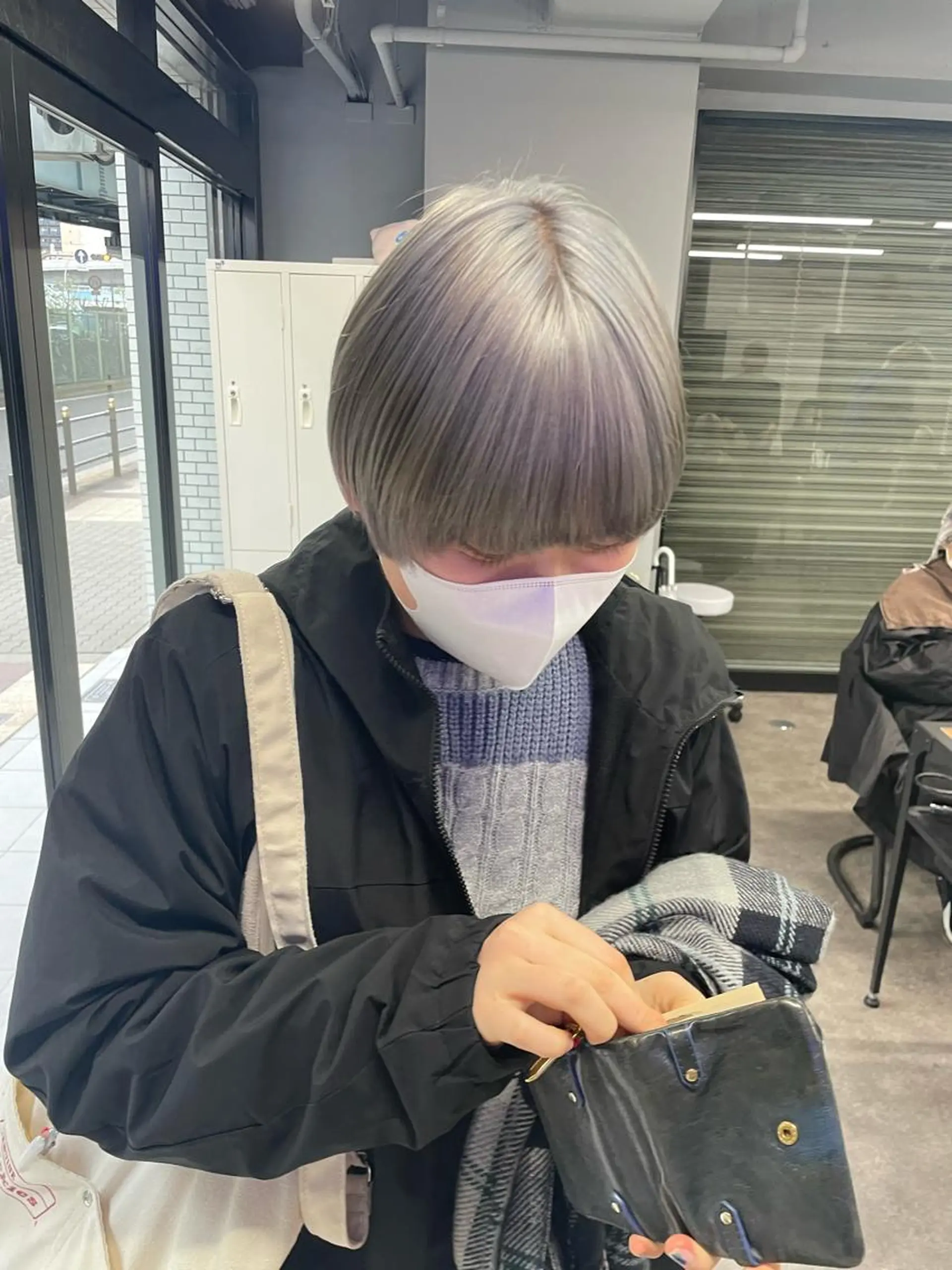 ショート カラー ベージュカラー ホワイトベージュ #韓国ハイトーン💓 TOWAのヘアスタイル